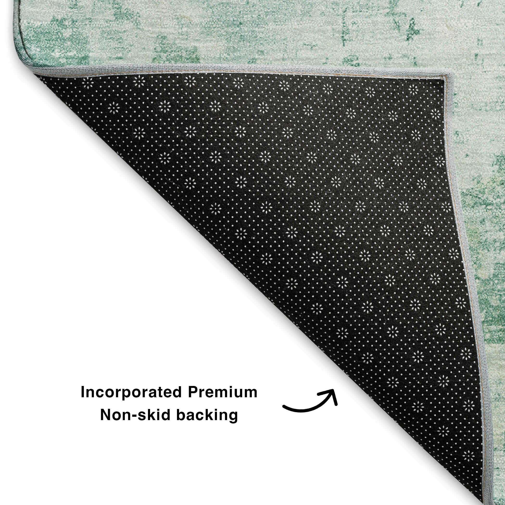 Athens Machine Washable Transitional Aqua Teal Rug 1'8" x 2'6" #shape_Rectangle