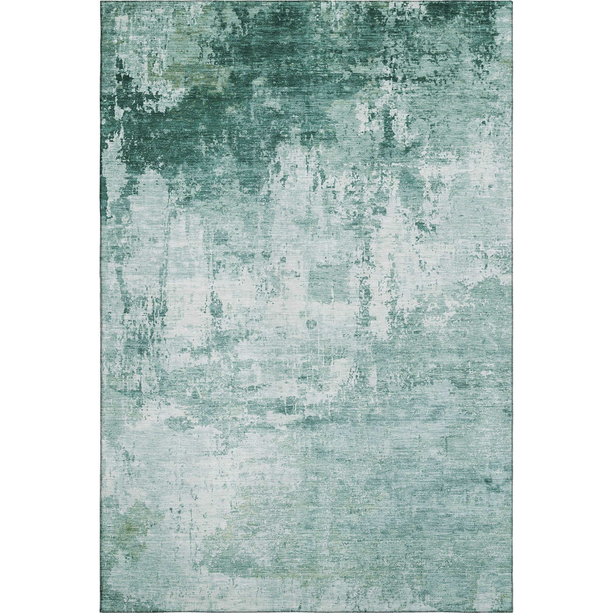 Athens Machine Washable Transitional Aqua Teal Rug 2'6" x 3'10" #shape_Rectangle