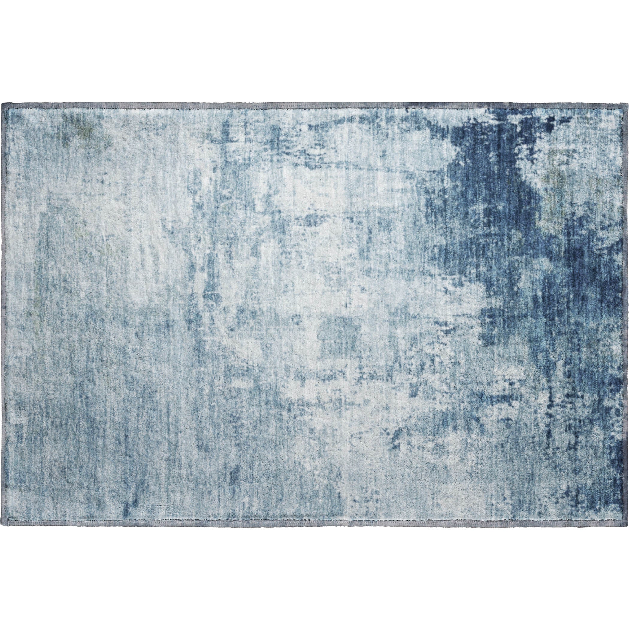 Athens Machine Washable Transitional Blue Rug 1'8" x 2'6" #shape_Rectangle