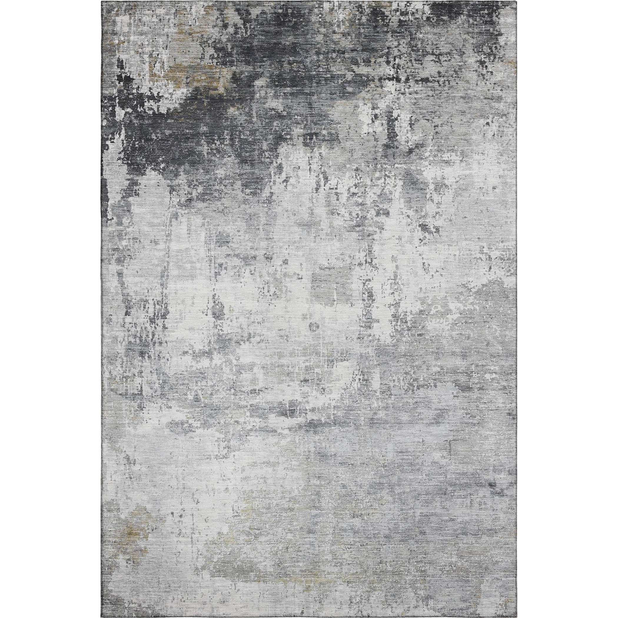 Athens Machine Washable Transitional Gray Rug 2'6" x 3'10" #shape_Rectangle