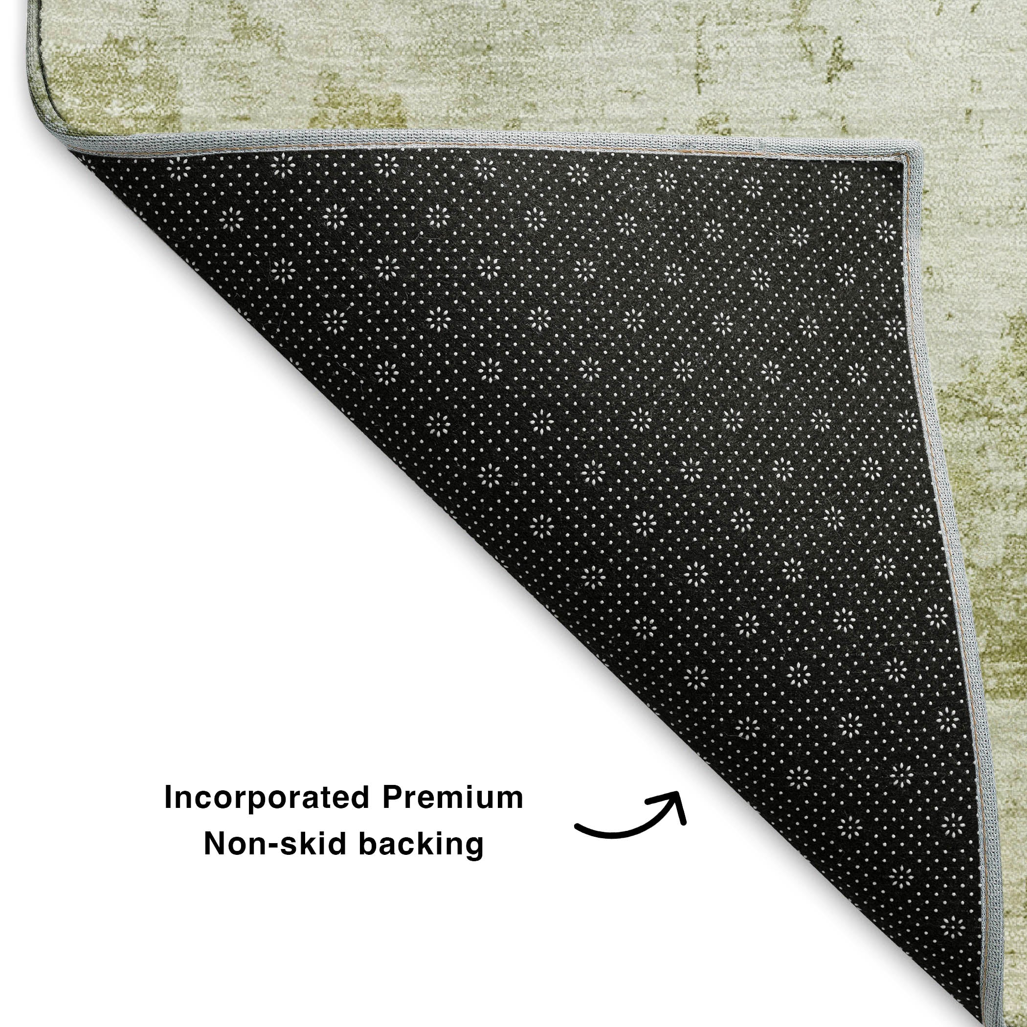 Athens Machine Washable Transitional Sage Green Rug 1'8" x 2'6" #shape_Rectangle