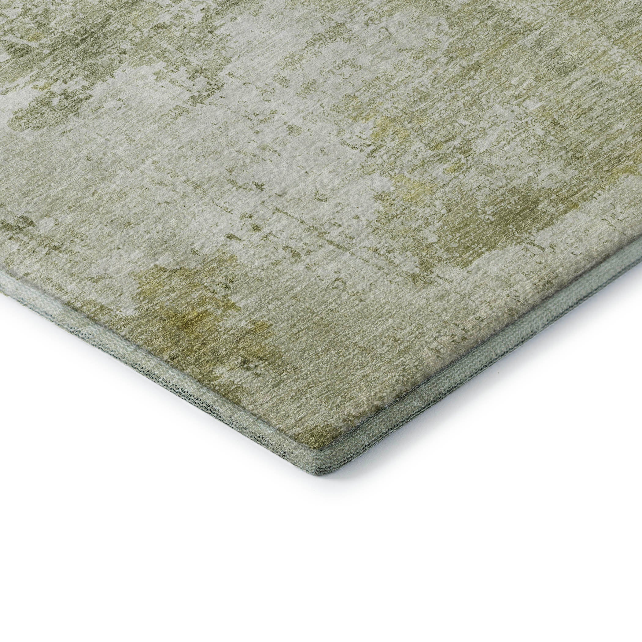 Athens Machine Washable Transitional Sage Green Rug 1'8" x 2'6" #shape_Rectangle