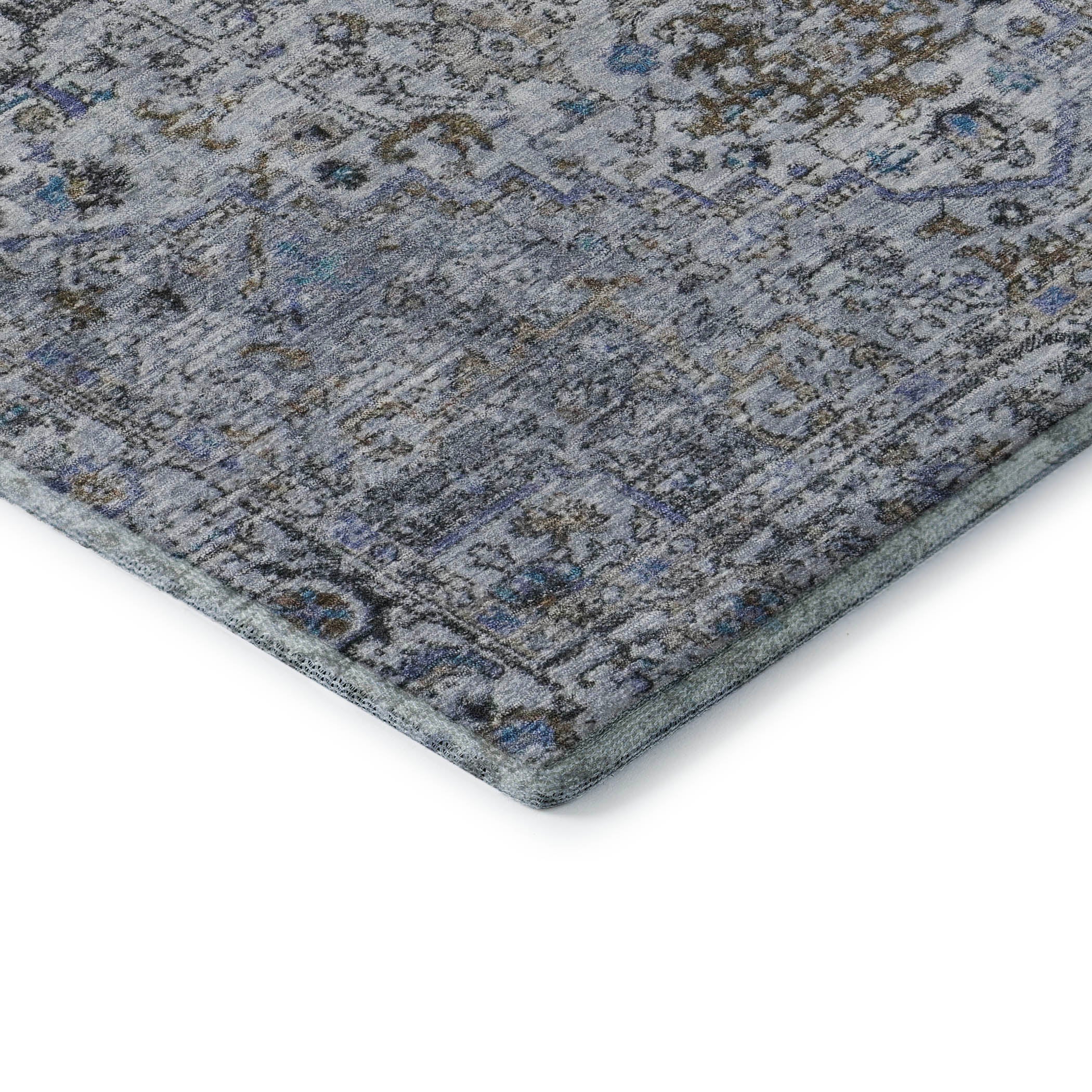 Split Machine Washable Traditional Linen Ivory Rug 1'8" x 2'6" #shape_Rectangle