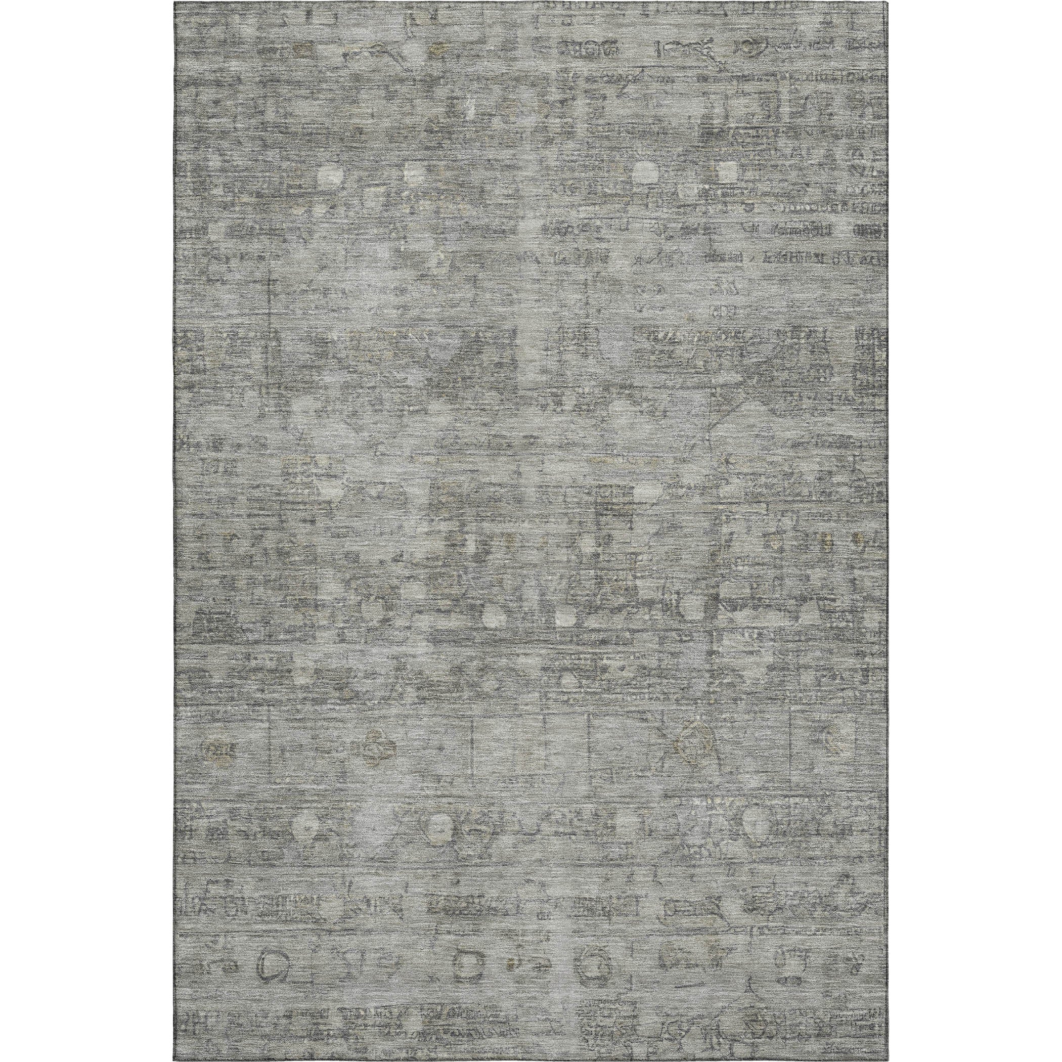Ghent Machine Washable Transitional Pewter Gray Rug 2'6" x 3'10" #shape_Rectangle
