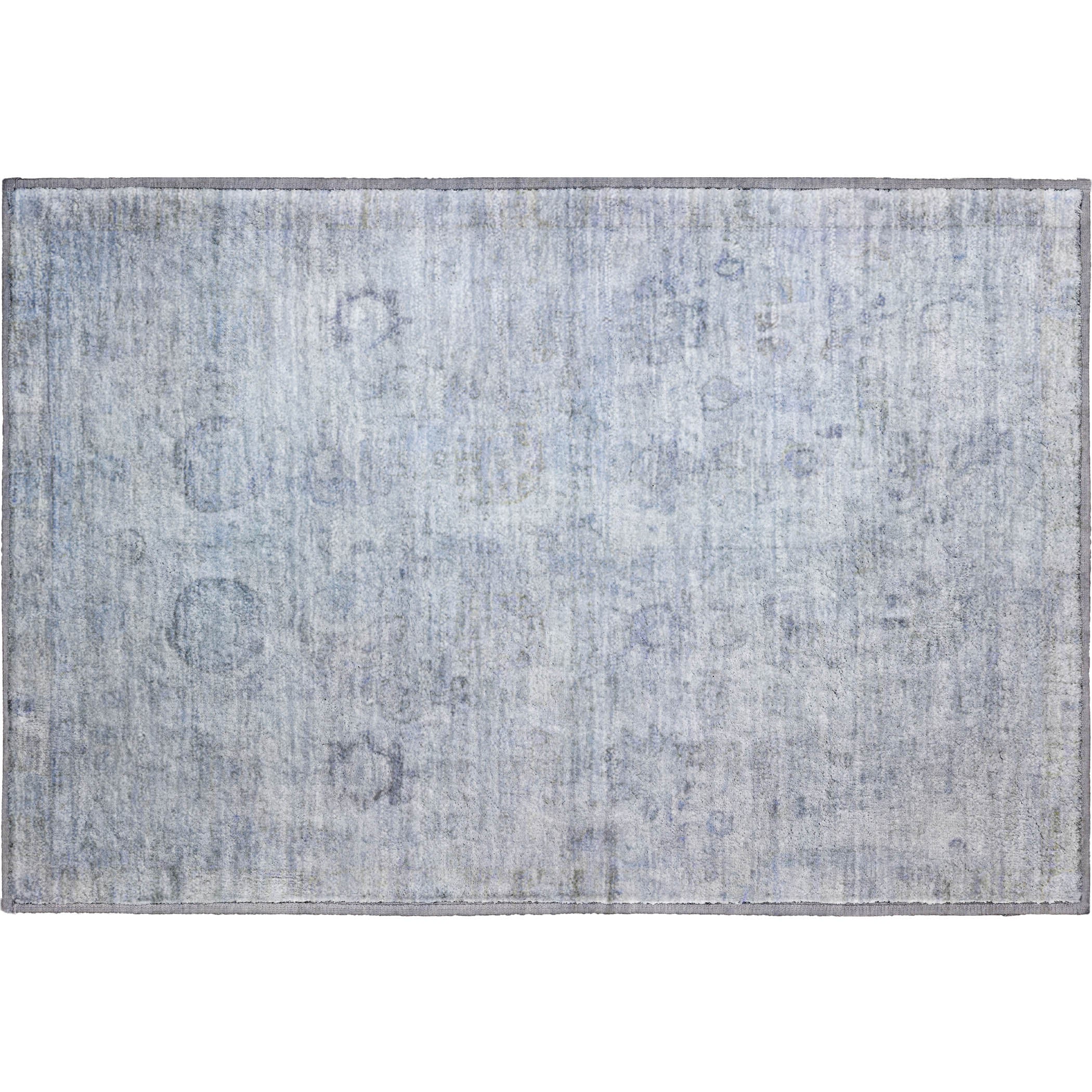 Santorini Machine Washable Transitional Sky Blue Rug 1'8" x 2'6" #shape_Rectangle