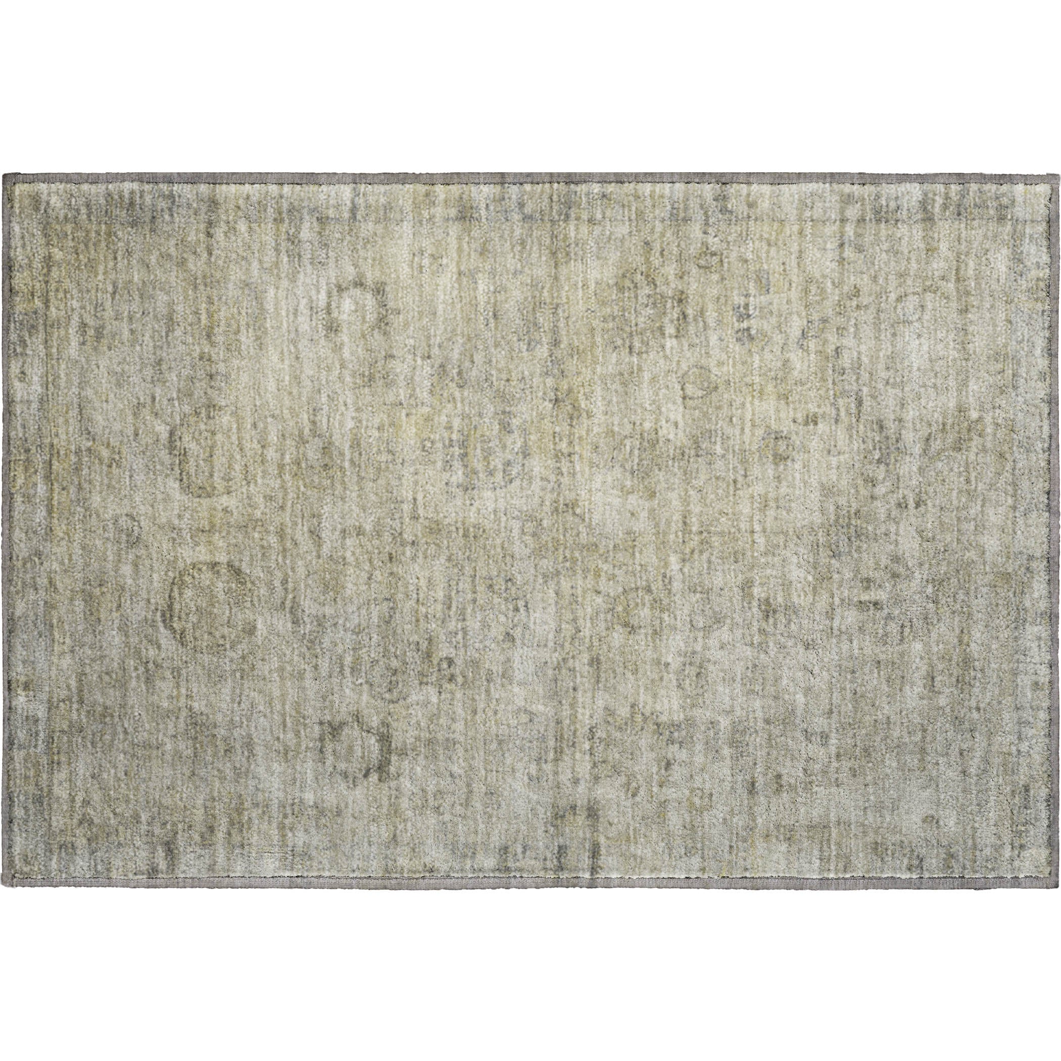 Santorini Machine Washable Transitional Taupe Brown Rug 1'8" x 2'6" #shape_Rectangle