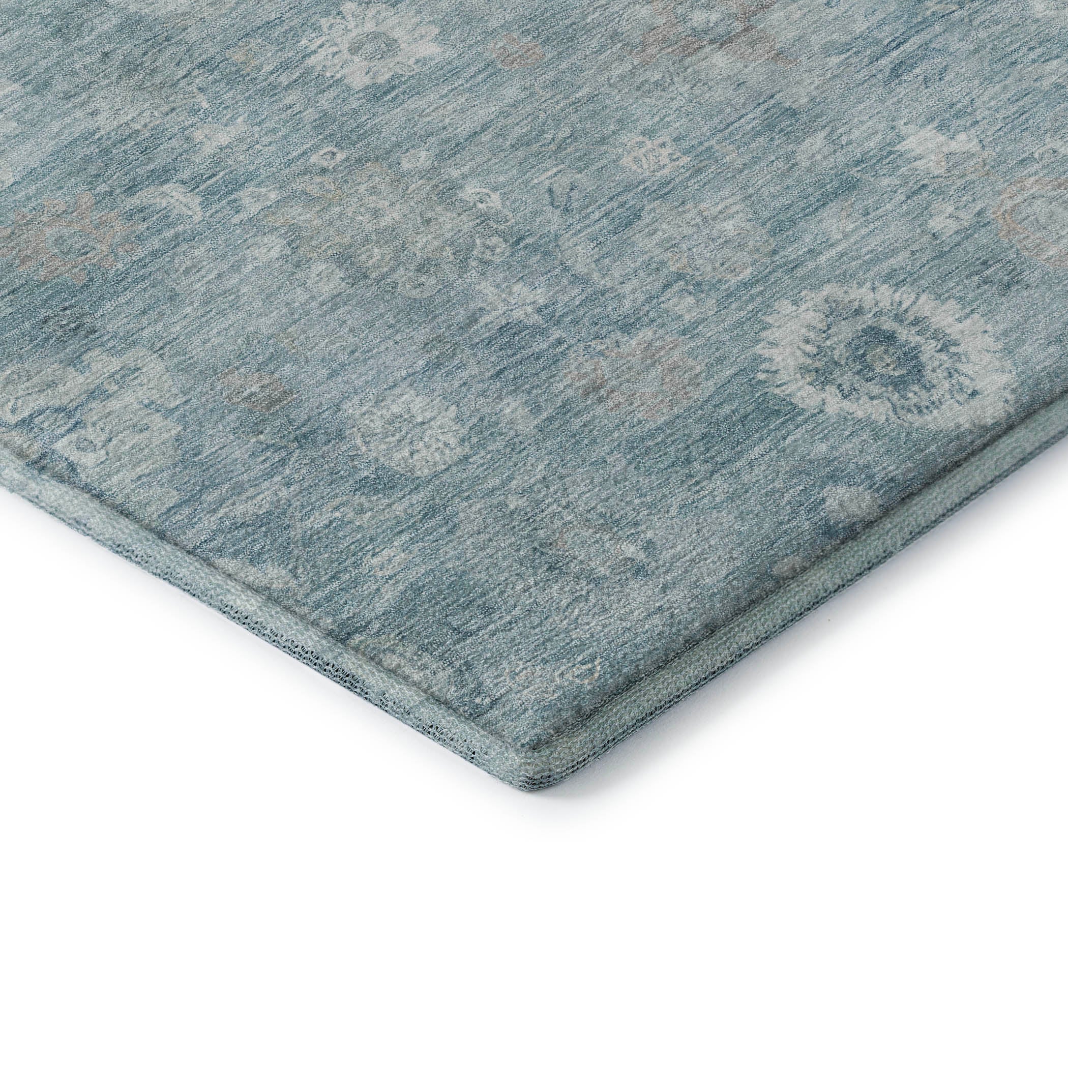 Ghent Machine Washable Transitional Blue Rug 1'8" x 2'6" #shape_Rectangle