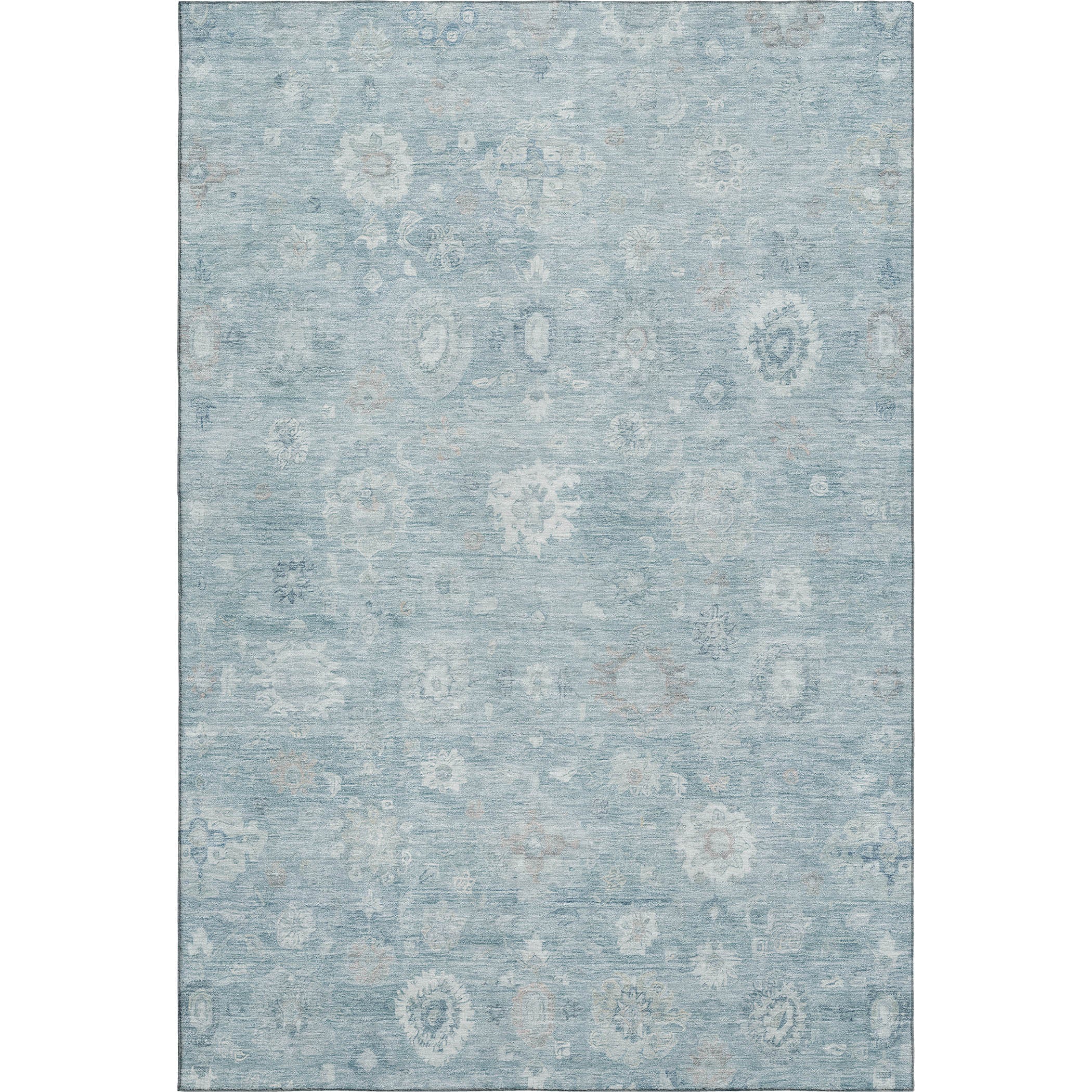 Ghent Machine Washable Transitional Blue Rug 2'6" x 3'10" #shape_Rectangle