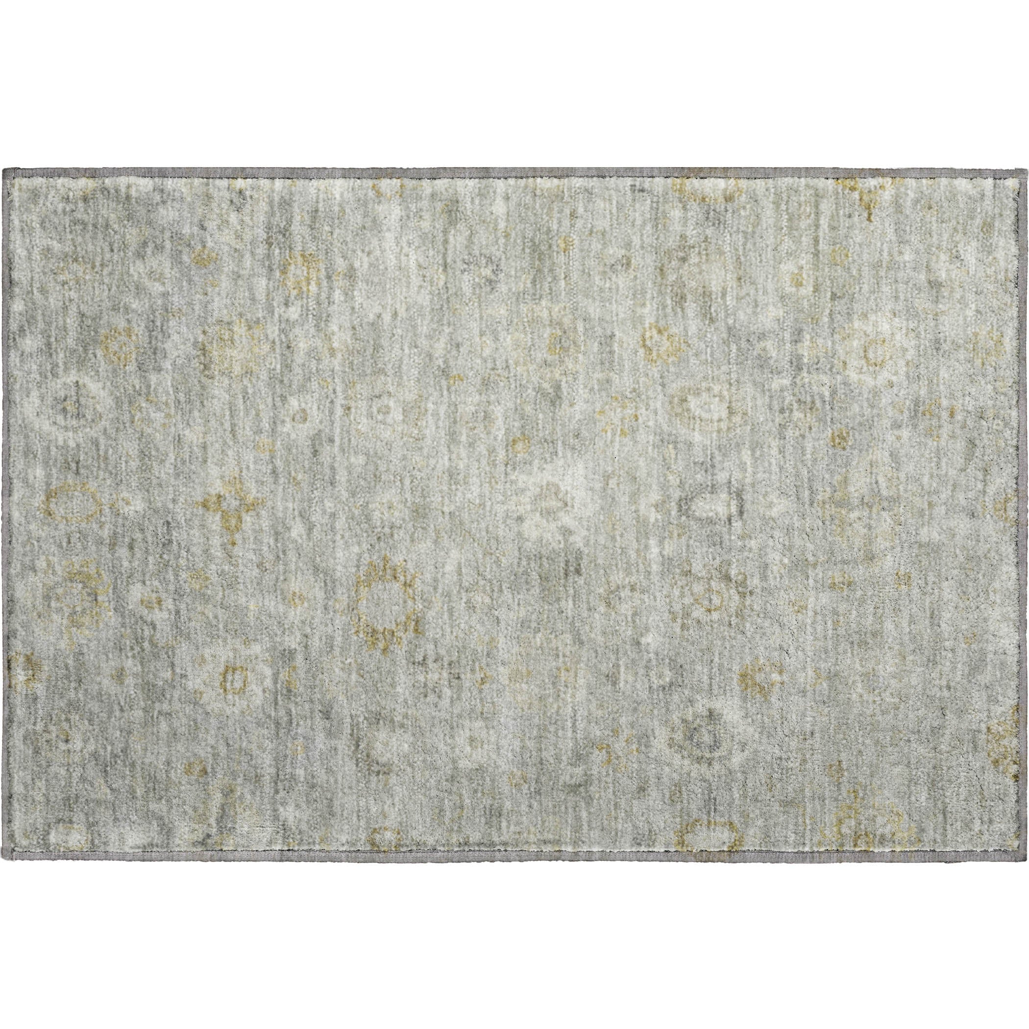 Ghent Machine Washable Transitional Gray Rug 1'8" x 2'6" #shape_Rectangle