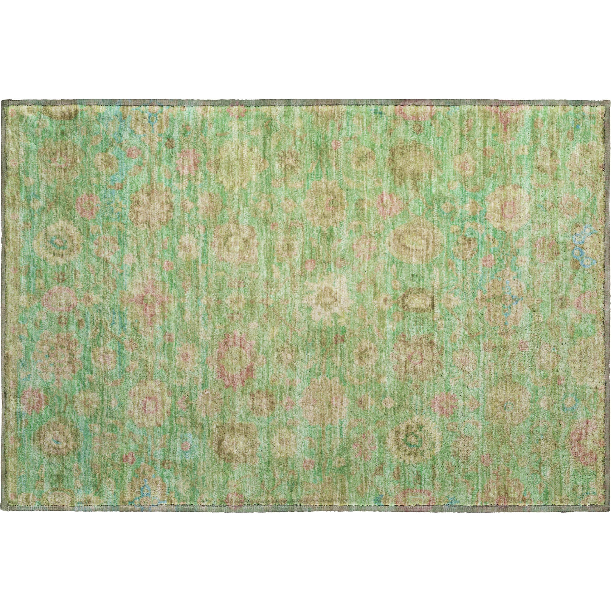 Ghent Machine Washable Transitional Lime Green Rug 1'8" x 2'6" #shape_Rectangle
