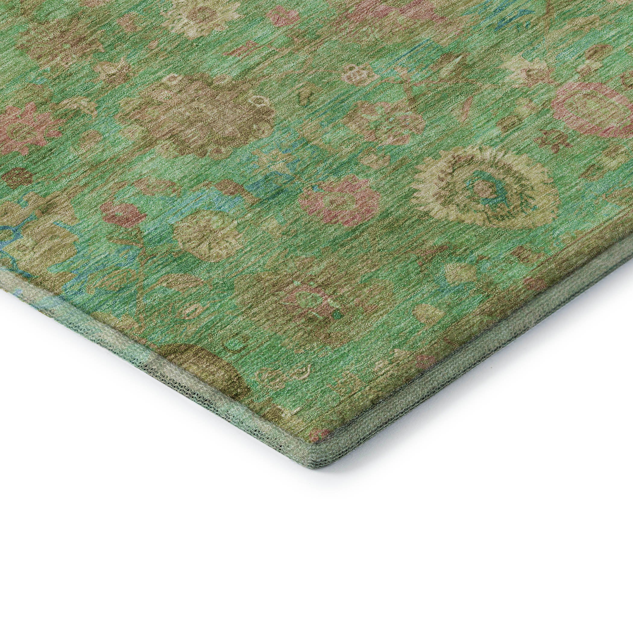 Ghent Machine Washable Transitional Lime Green Rug 1'8" x 2'6" #shape_Rectangle