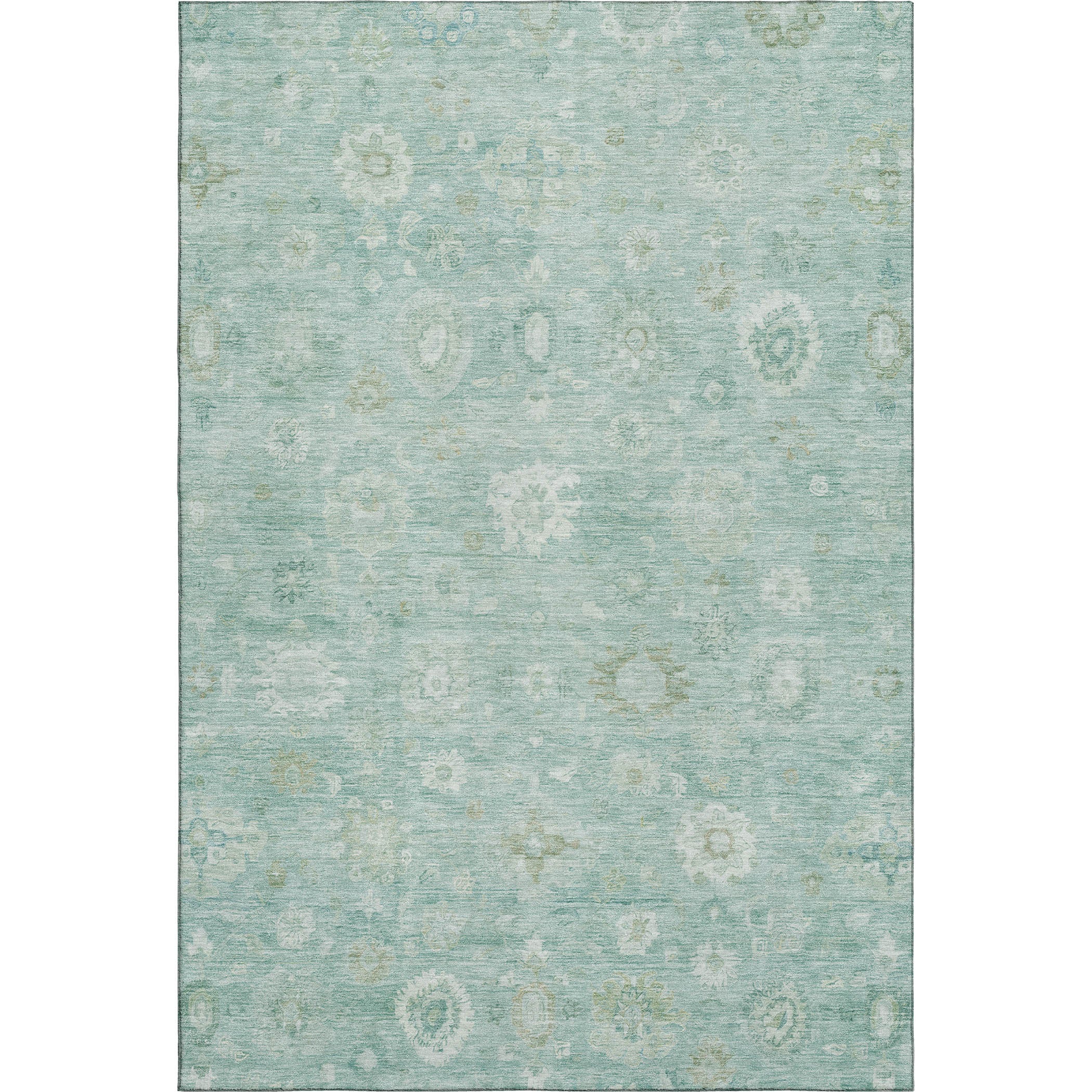 Ghent Machine Washable Transitional Teal Rug 2'6" x 3'10" #shape_Rectangle