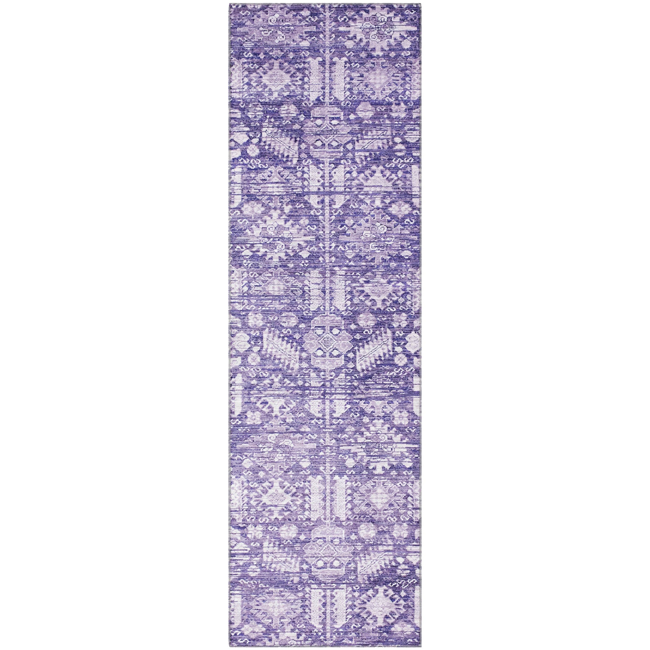 Bern Machine Washable Transitional Purple Rug 2'3" x 7'6" #shape_Runner
