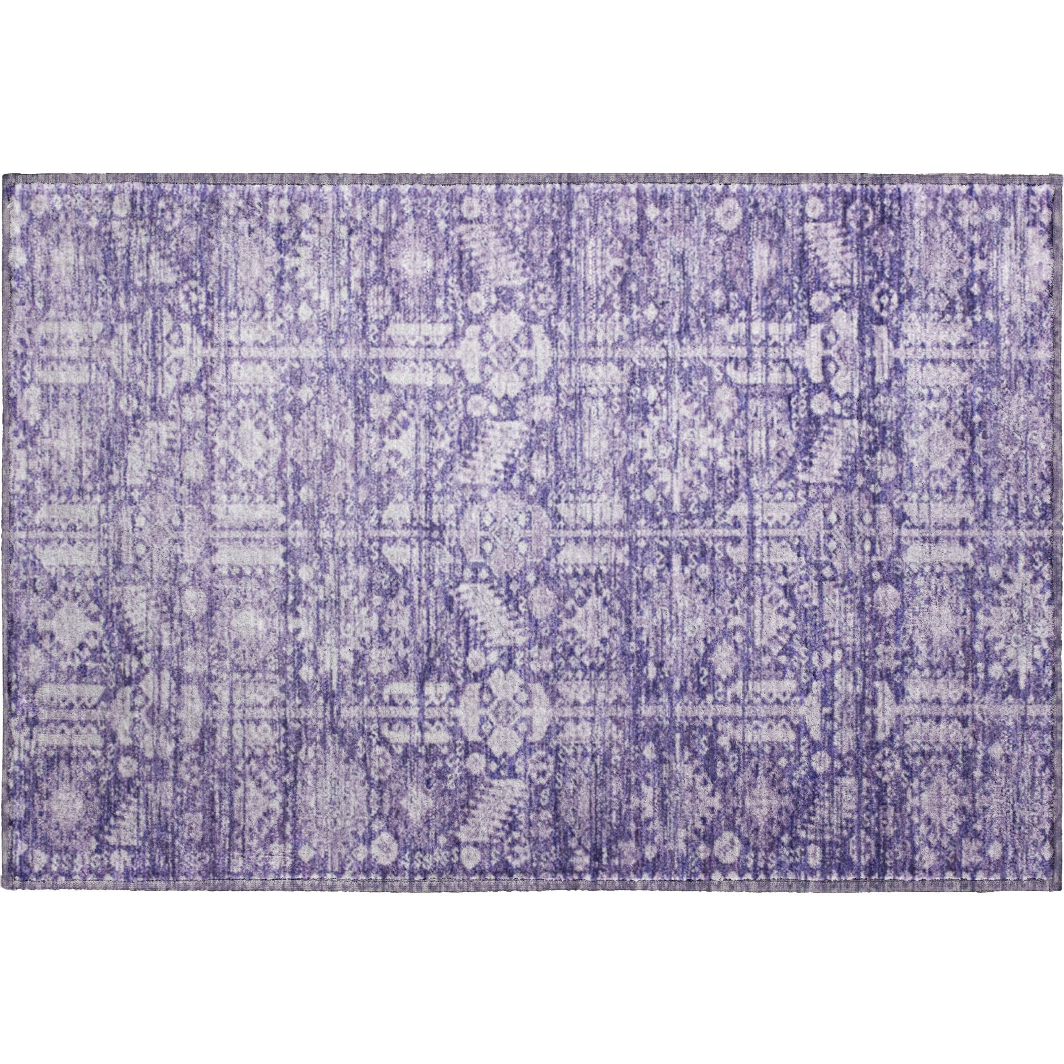 Bern Machine Washable Transitional Purple Rug 1'8" x 2'6" #shape_Rectangle