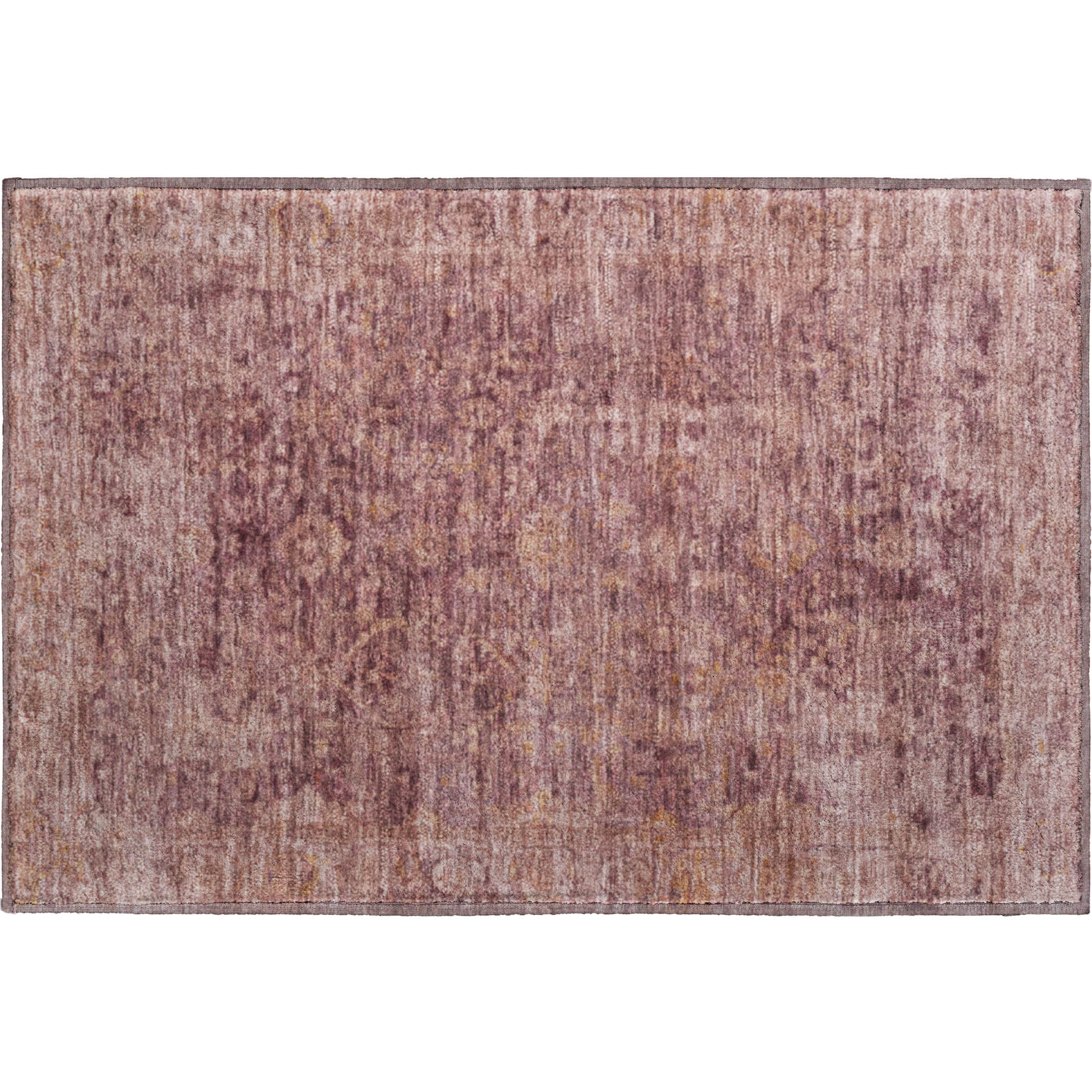 Bern Machine Washable Traditional Merlot Red Rug 1'8" x 2'6" #shape_Rectangle