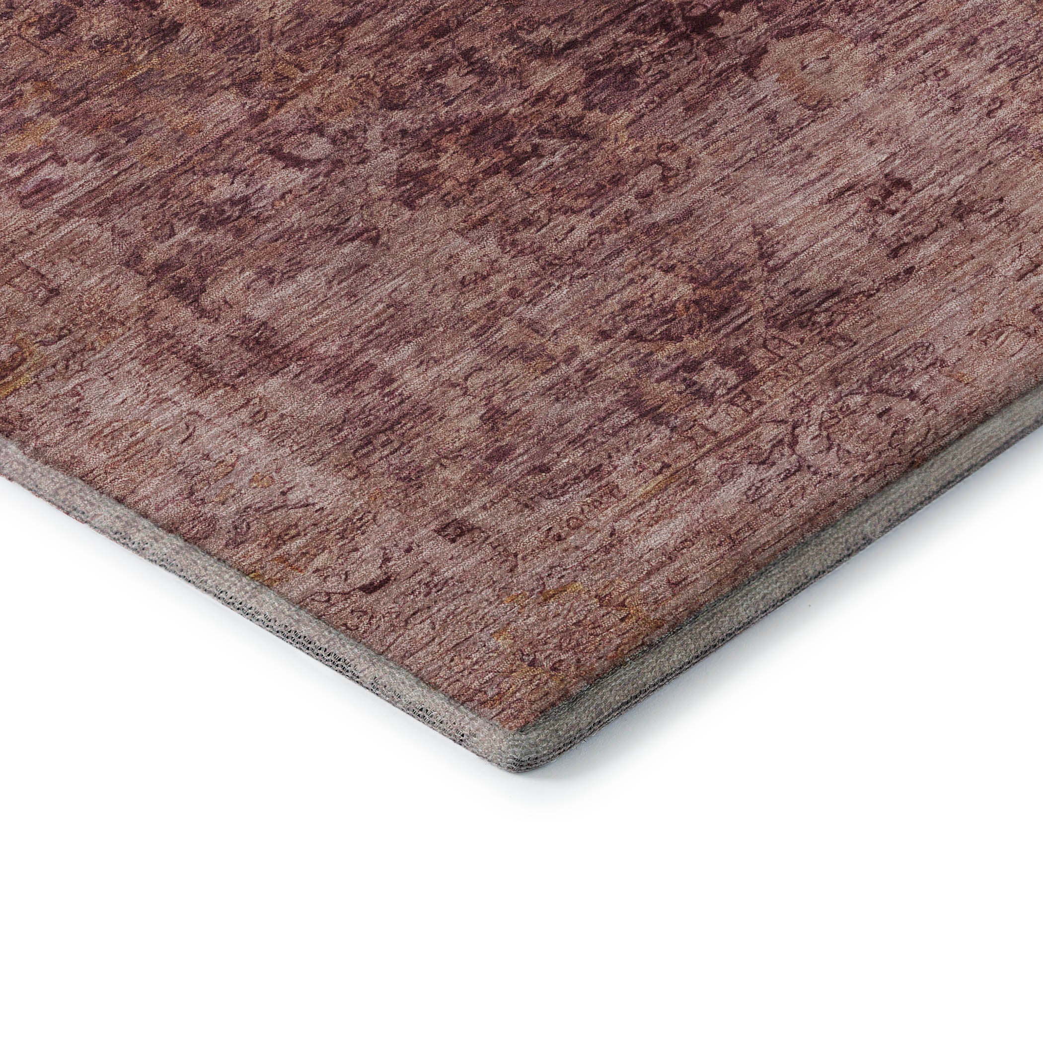 Bern Machine Washable Traditional Merlot Red Rug 1'8" x 2'6" #shape_Rectangle