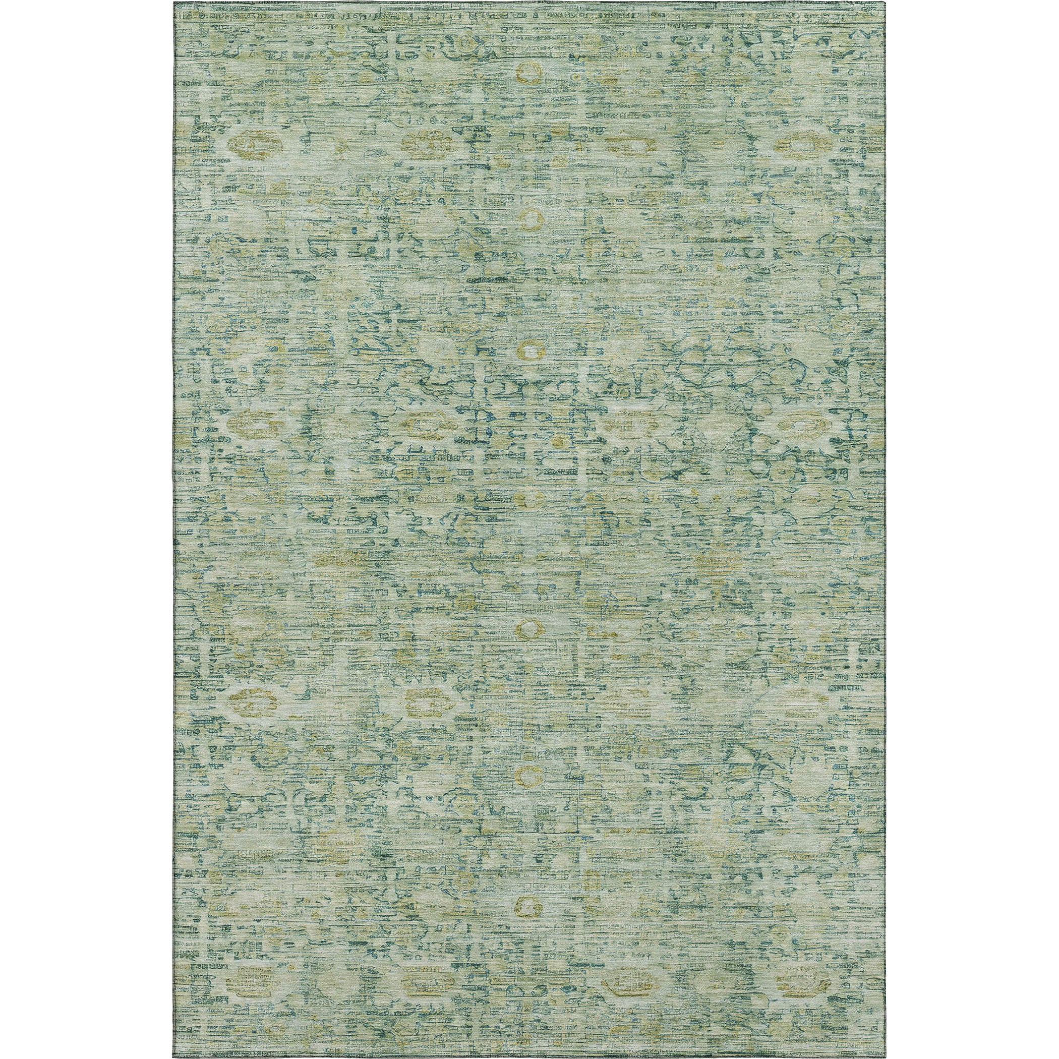 Siena Machine Washable Transitional Aloe Green Rug 2'6" x 3'10" #shape_Rectangle
