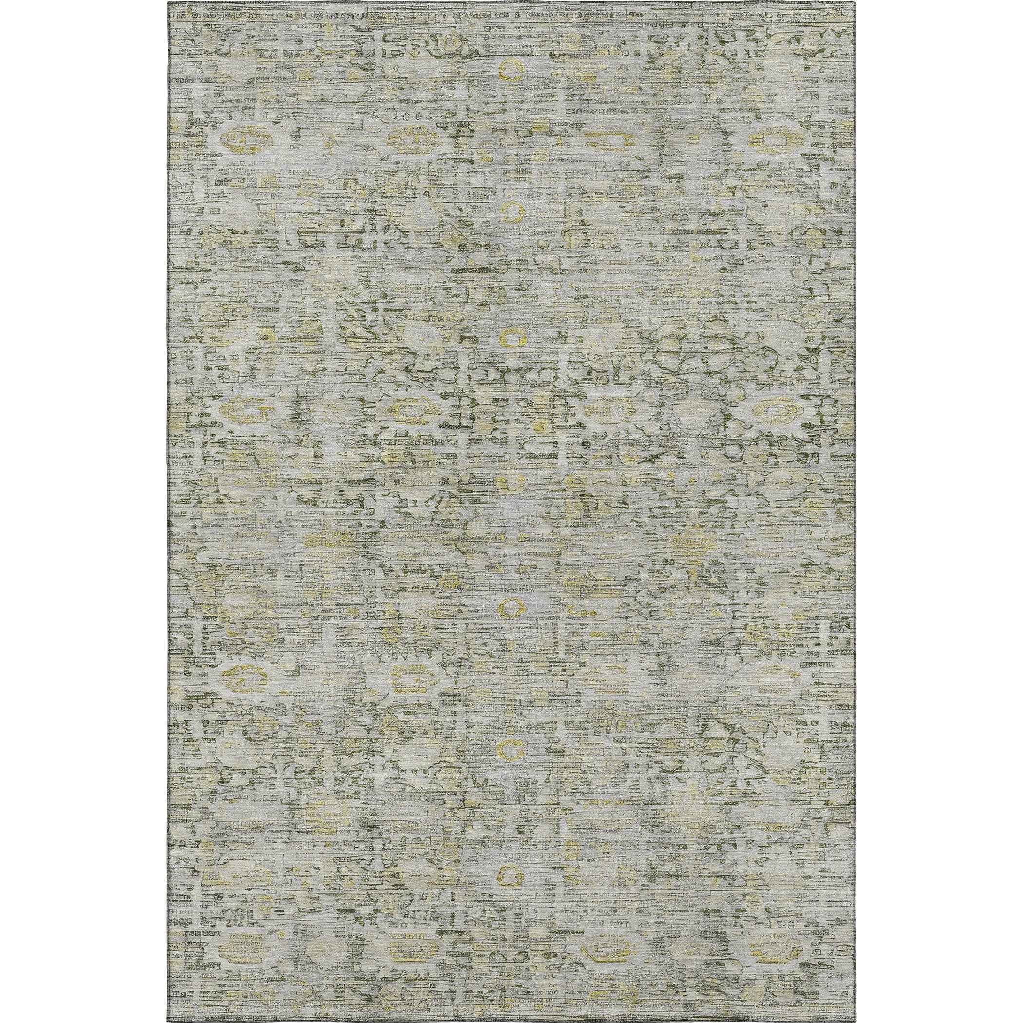Siena Machine Washable Transitional Pewter Gray Rug 2'6" x 3'10" #shape_Rectangle