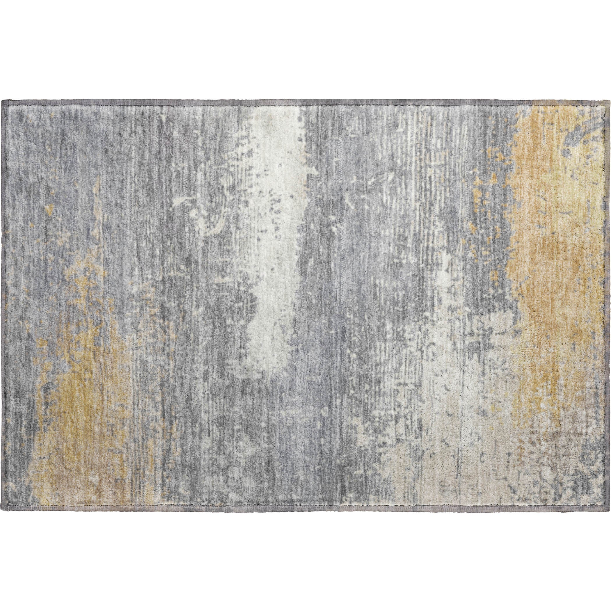 Porto Machine Washable Transitional Gold Rug 1'8" x 2'6" #shape_Rectangle
