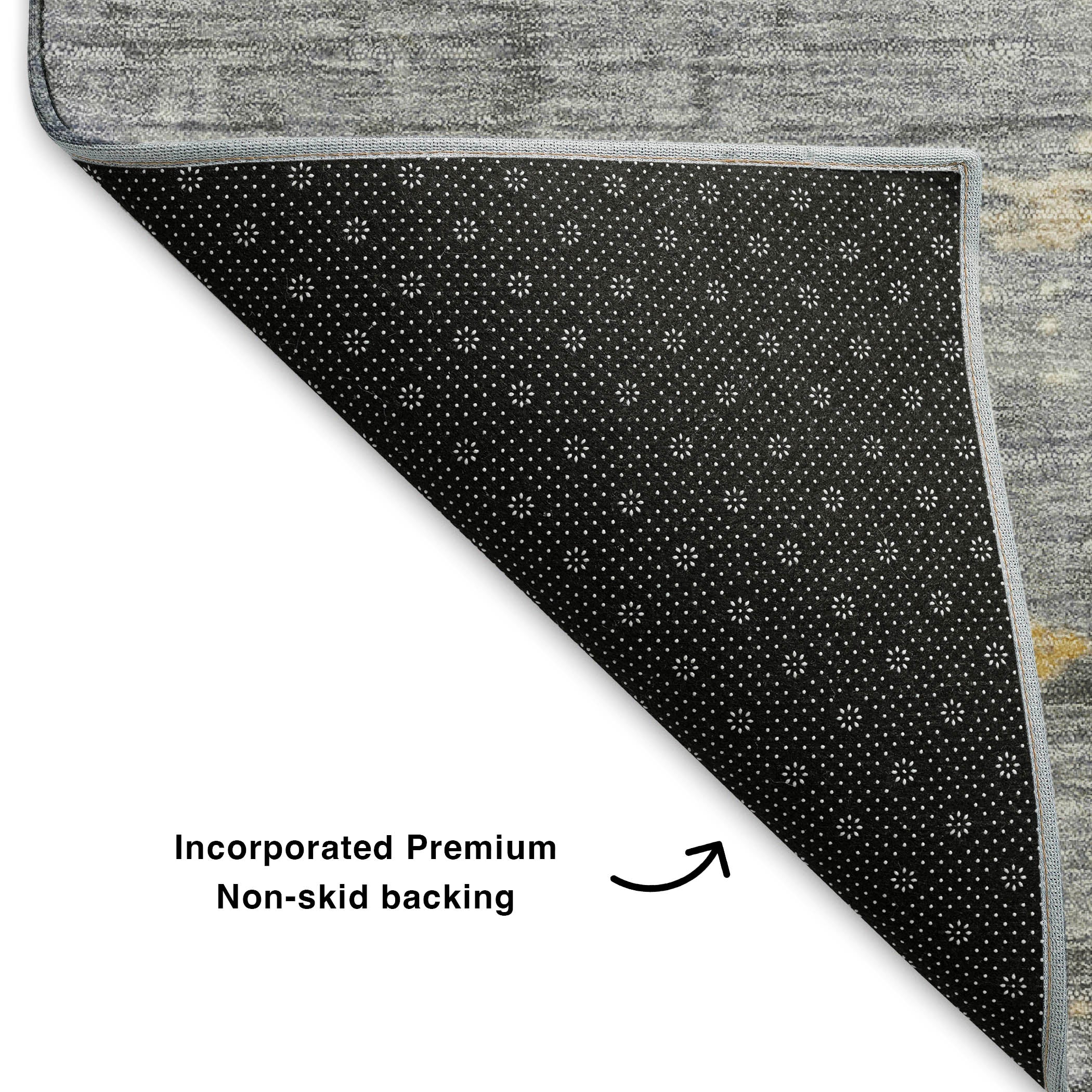 Porto Machine Washable Transitional Gold Rug 1'8" x 2'6" #shape_Rectangle