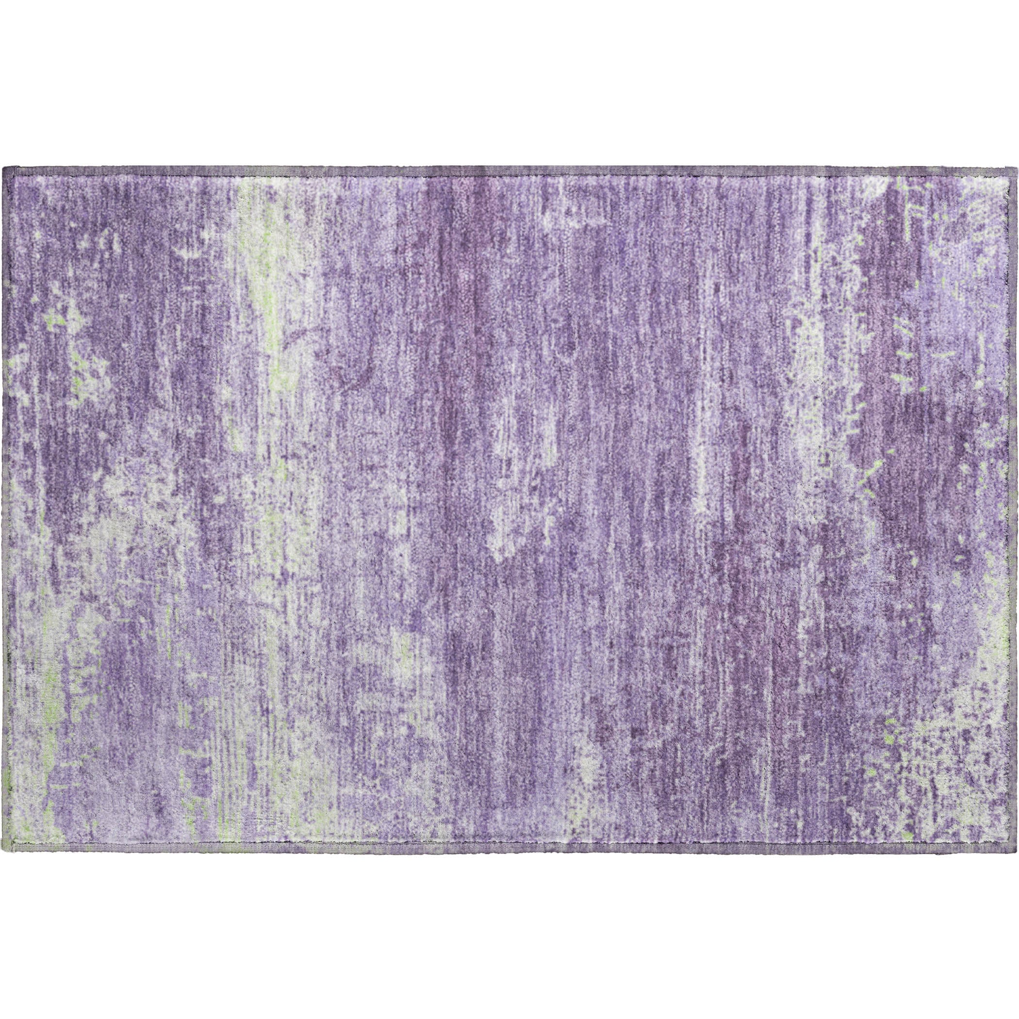 Mdina Machine Washable Transitional Purple Rug 1'8" x 2'6" #shape_Rectangle