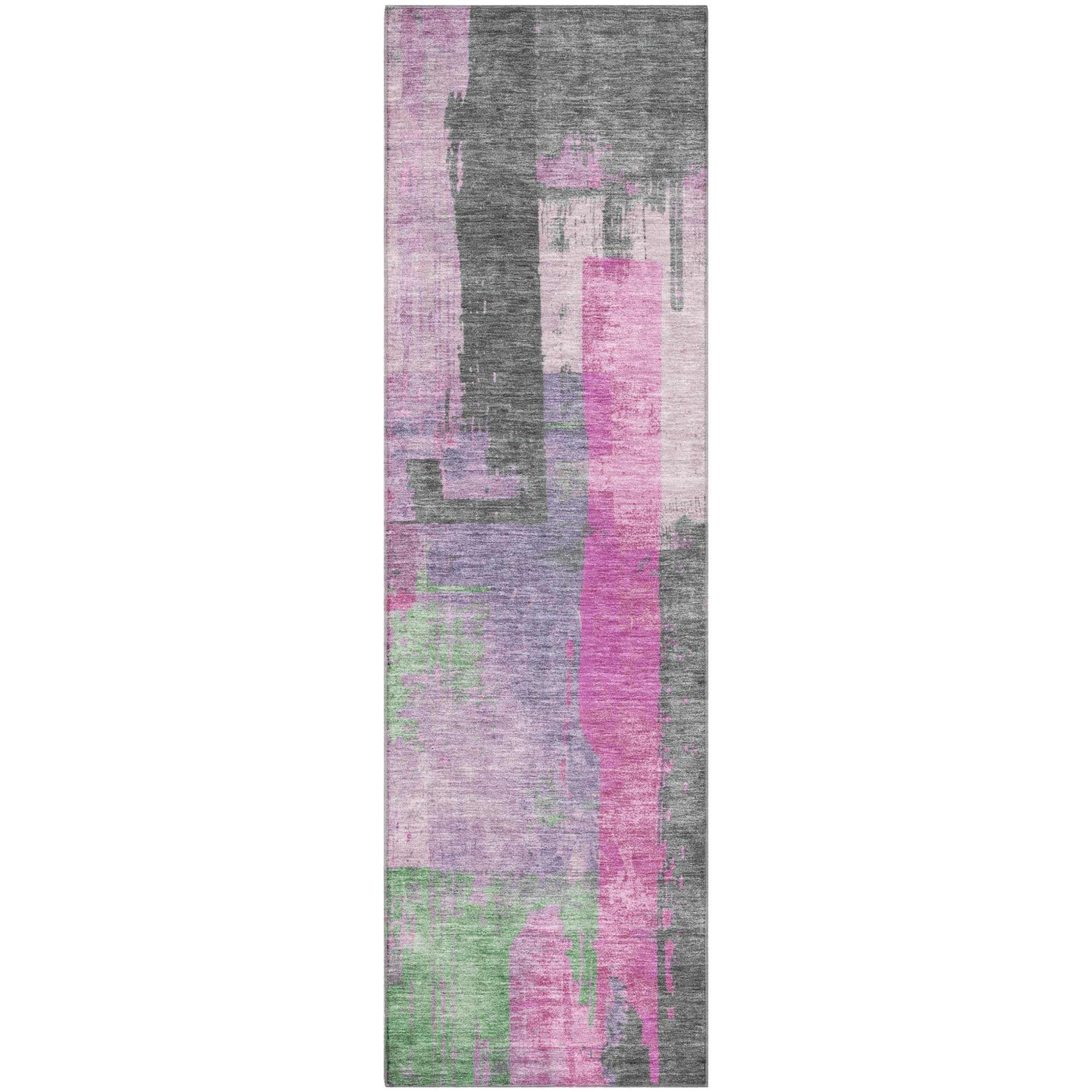 Bruges Machine Washable Transitional Blush Pink Rug 2'3" x 7'6" #shape_Runner
