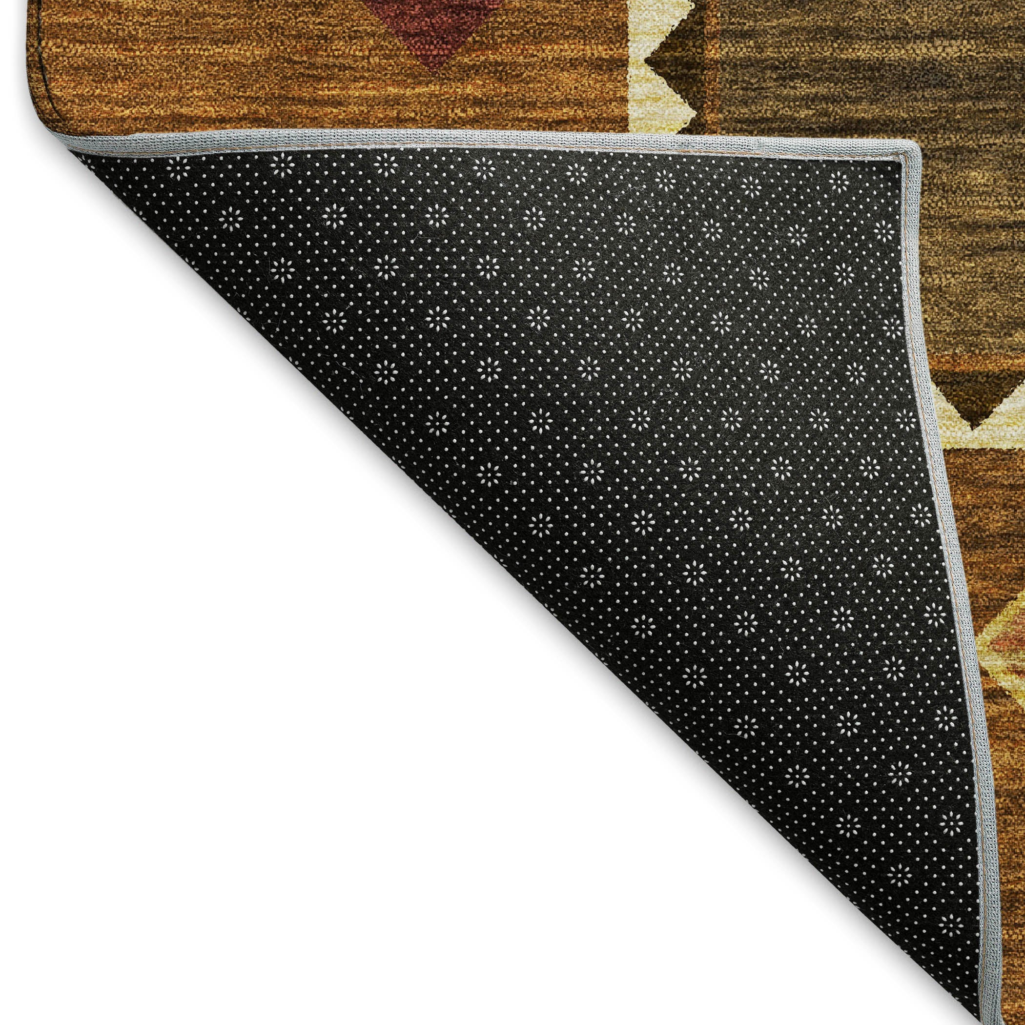Vienna Machine Washable Southwest Brown Rug 1'8" x 2'6" #shape_Rectangle
