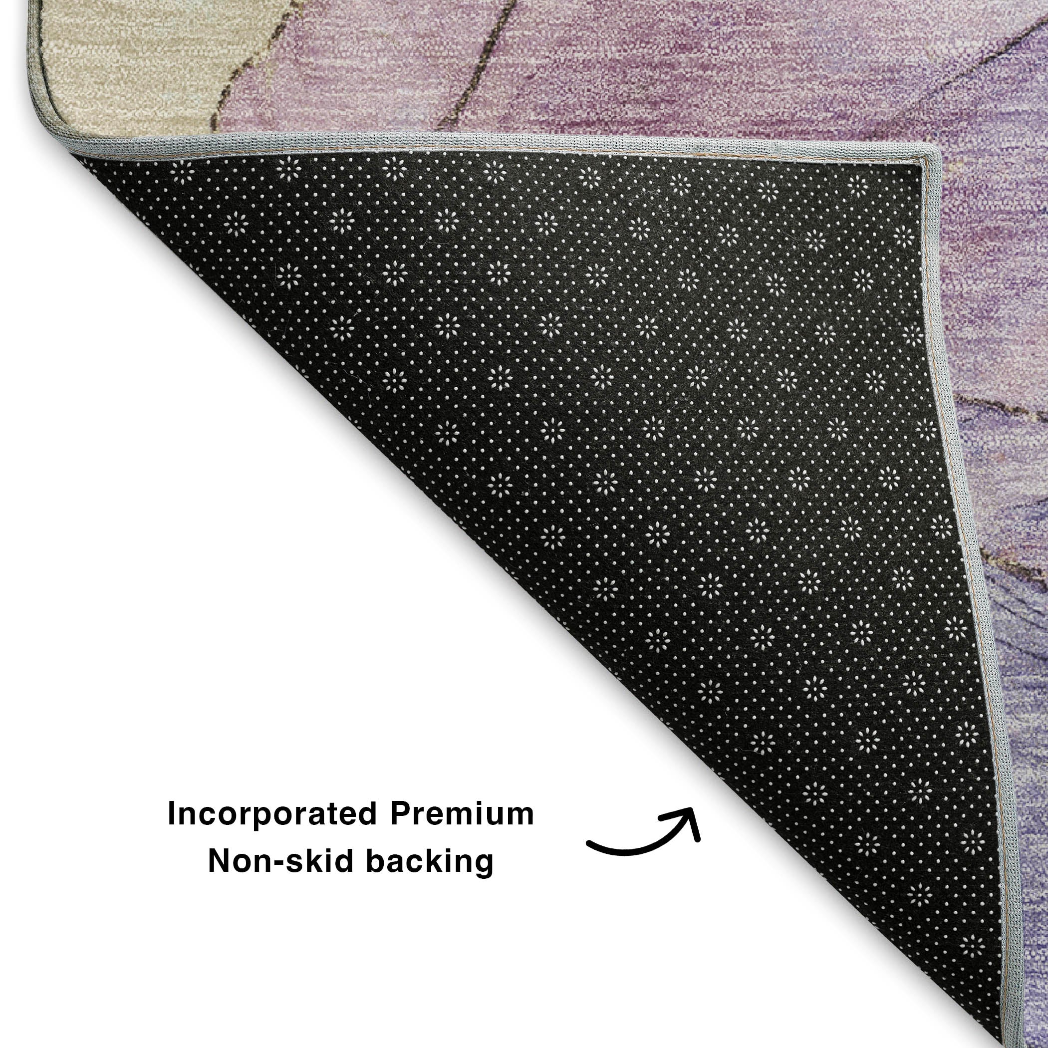 Bruges Machine Washable Transitional Lavender Purple Rug 1'8" x 2'6" #shape_Rectangle