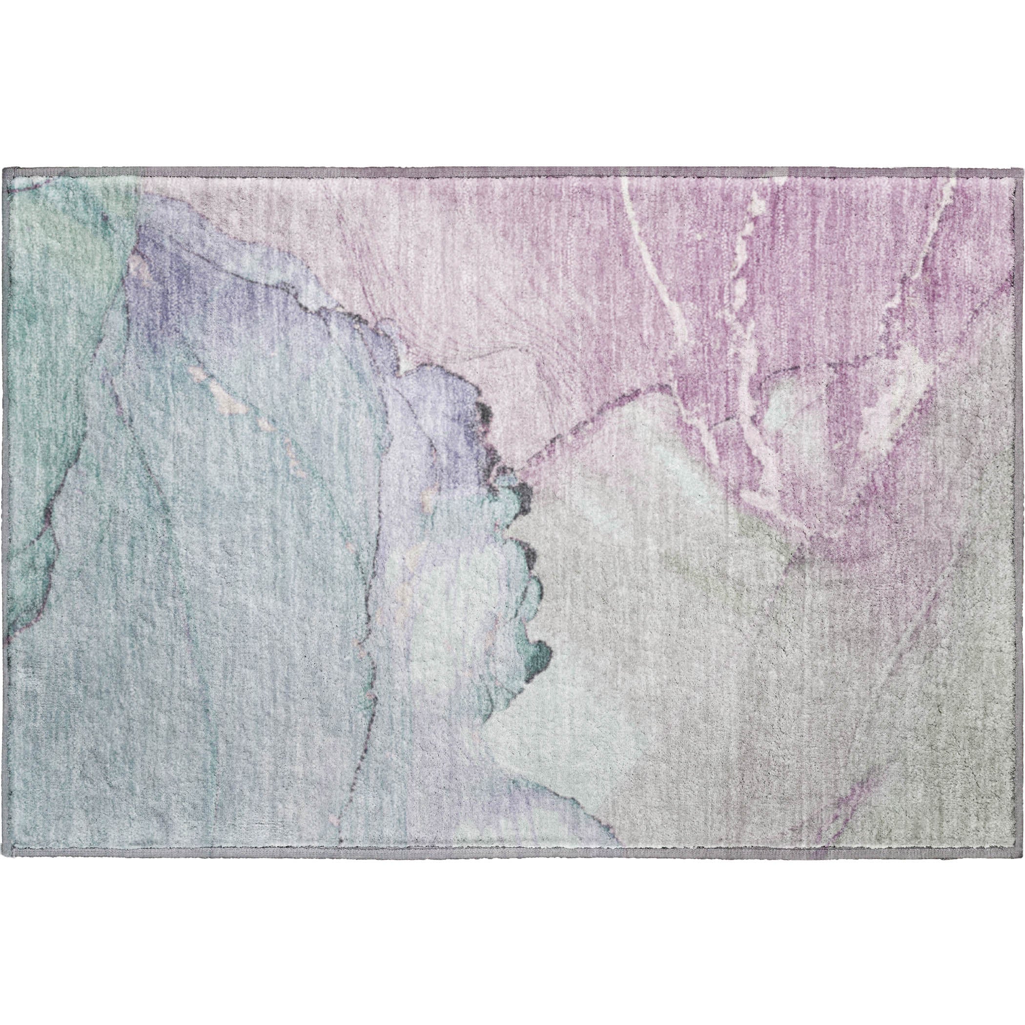 Bruges Machine Washable Transitional Seafoam Blue Rug 1'8" x 2'6" #shape_Rectangle