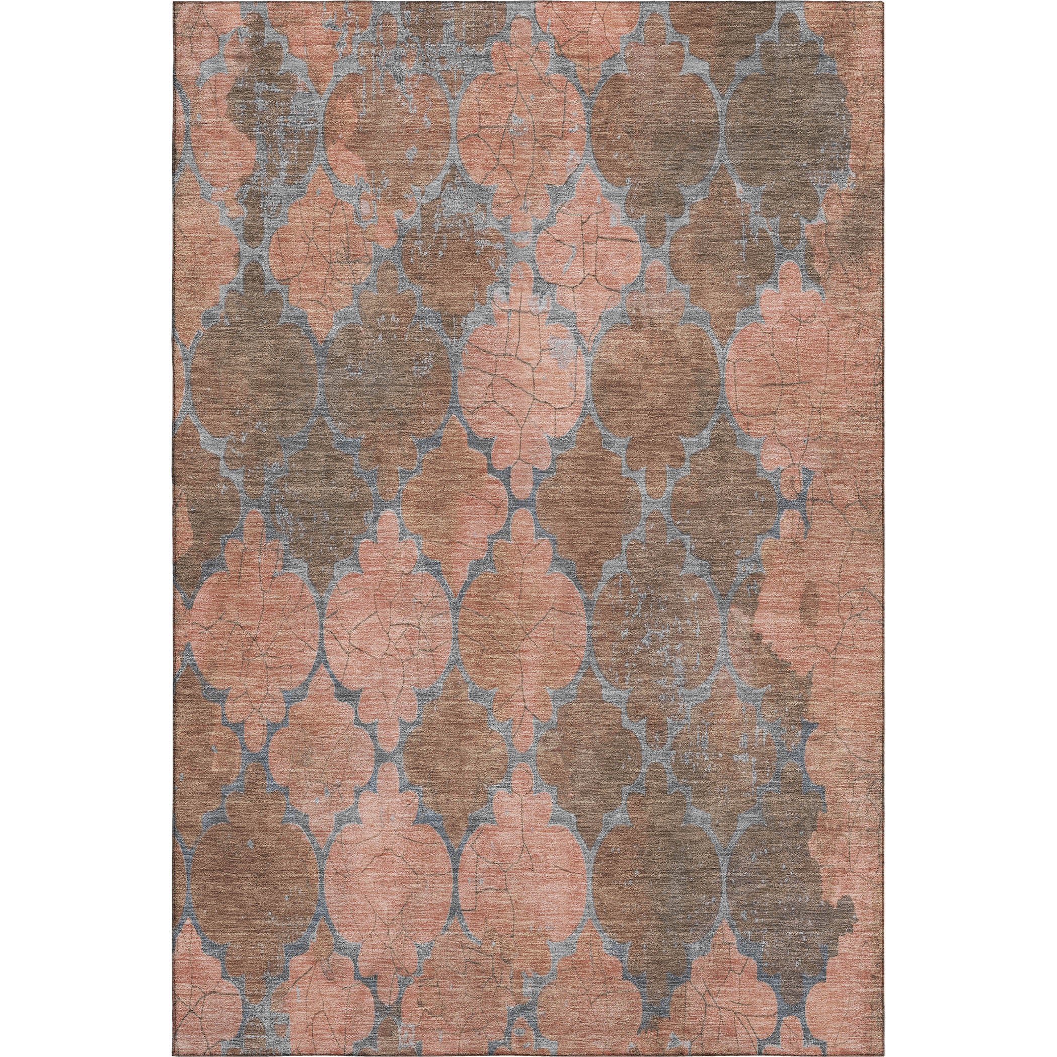Florence Machine Washable Transitional Copper Orange Rug 2'6" x 3'10" #shape_Rectangle