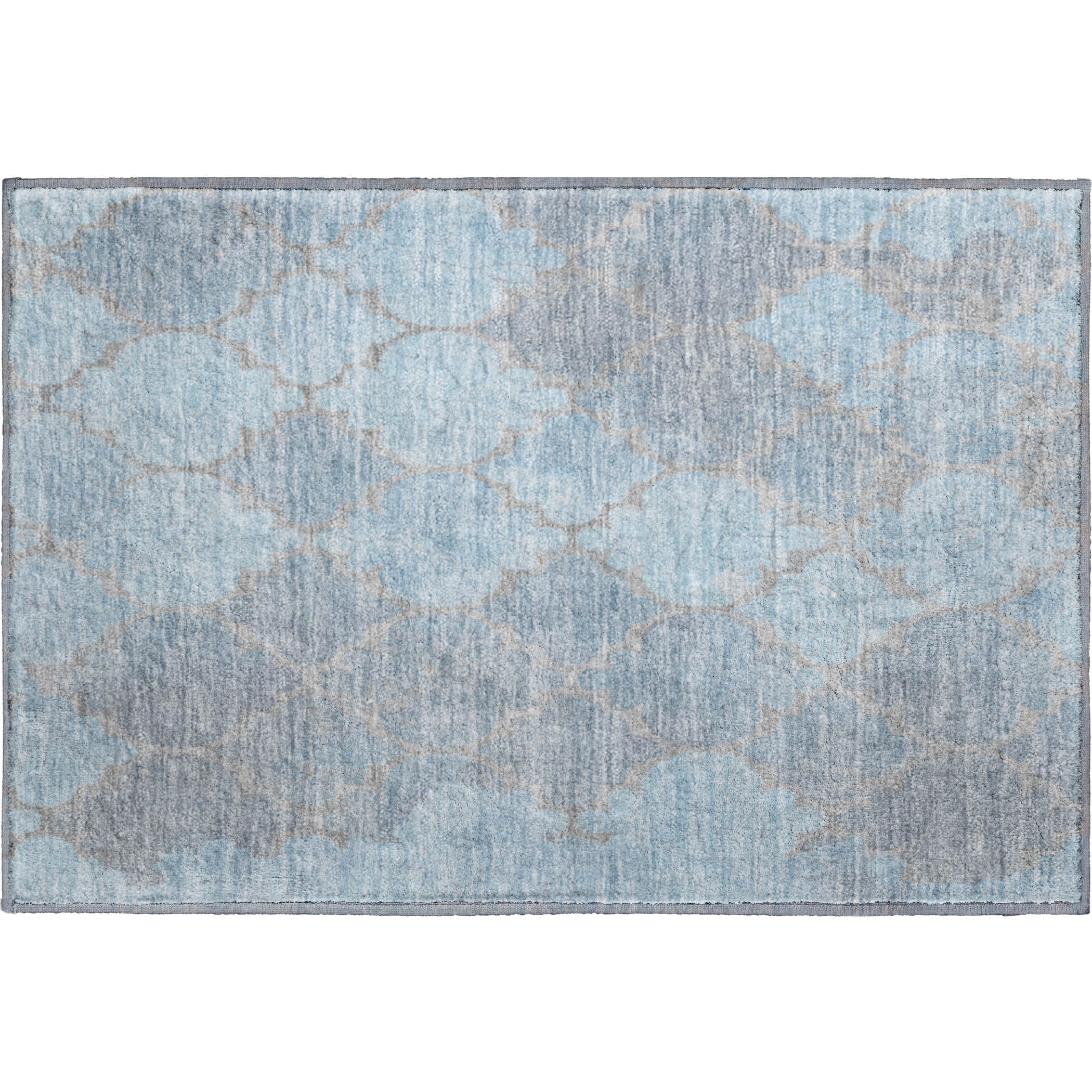 Florence Machine Washable Transitional Denim Blue Rug 1'8" x 2'6" #shape_Rectangle
