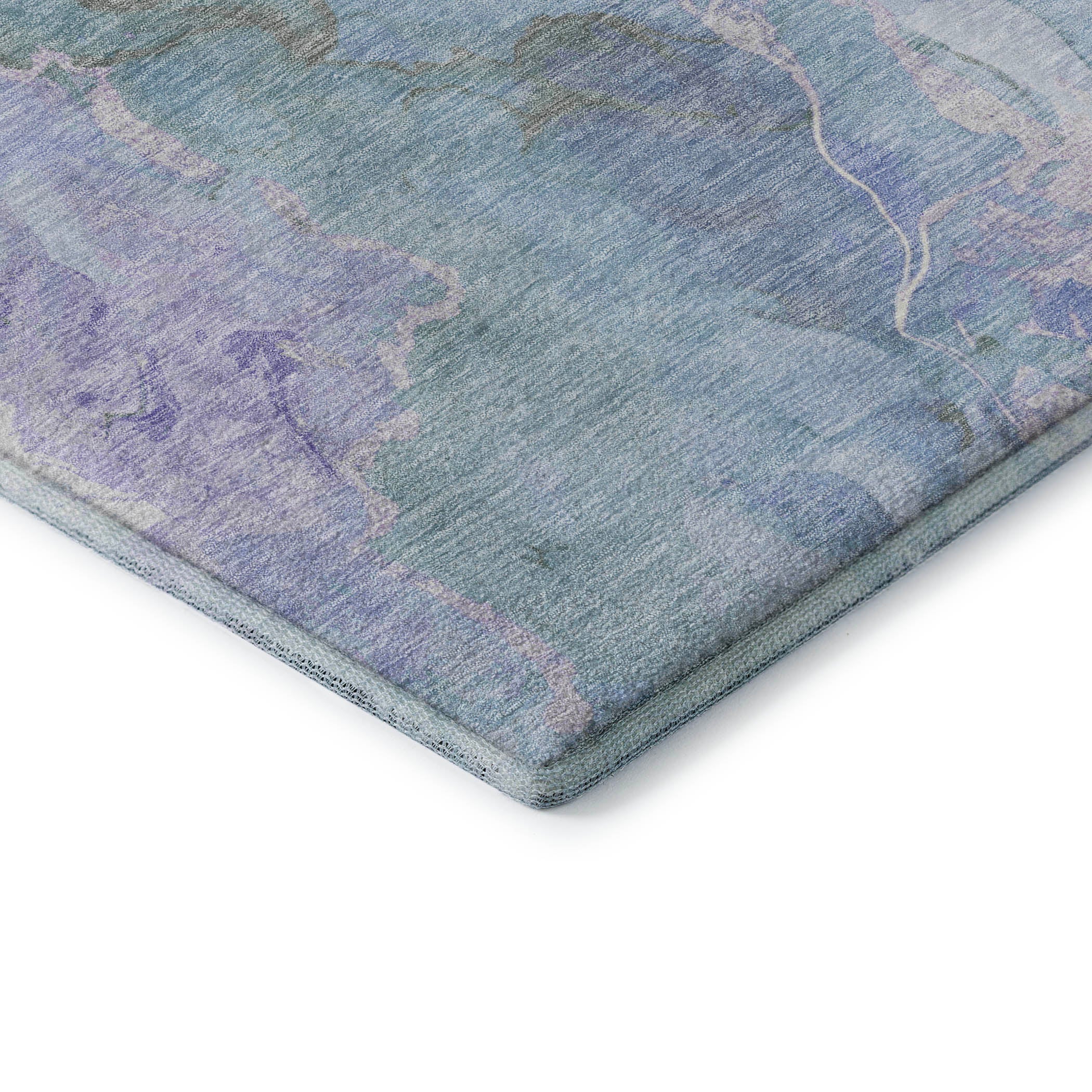 Montevideo Machine Washable Transitional Lavender Purple Rug 1'8" x 2'6" #shape_Rectangle