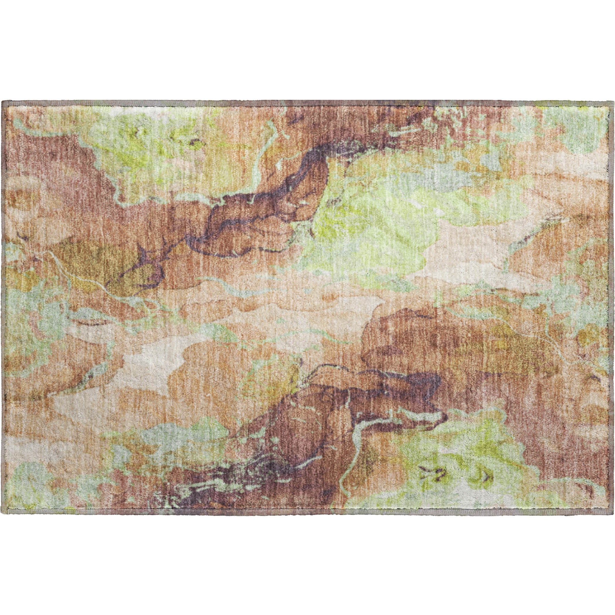 Montevideo Machine Washable Transitional Mocha Brown Rug 1'8" x 2'6" #shape_Rectangle