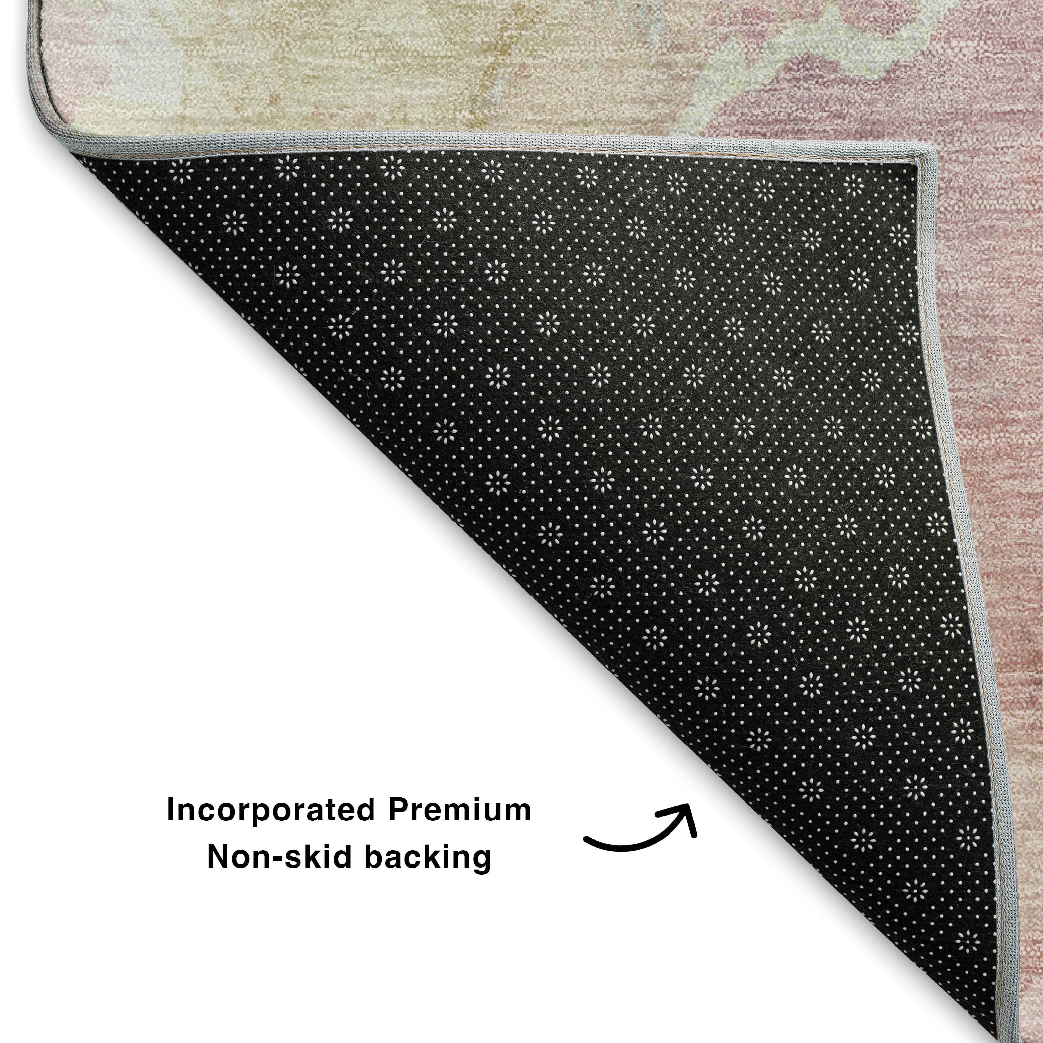 Montevideo Machine Washable Transitional Pink Rug 1'8" x 2'6" #shape_Rectangle