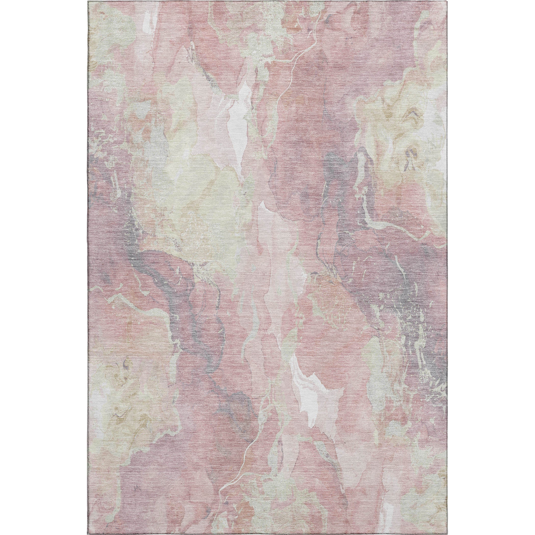 Montevideo Machine Washable Transitional Pink Rug 2'6" x 3'10" #shape_Rectangle