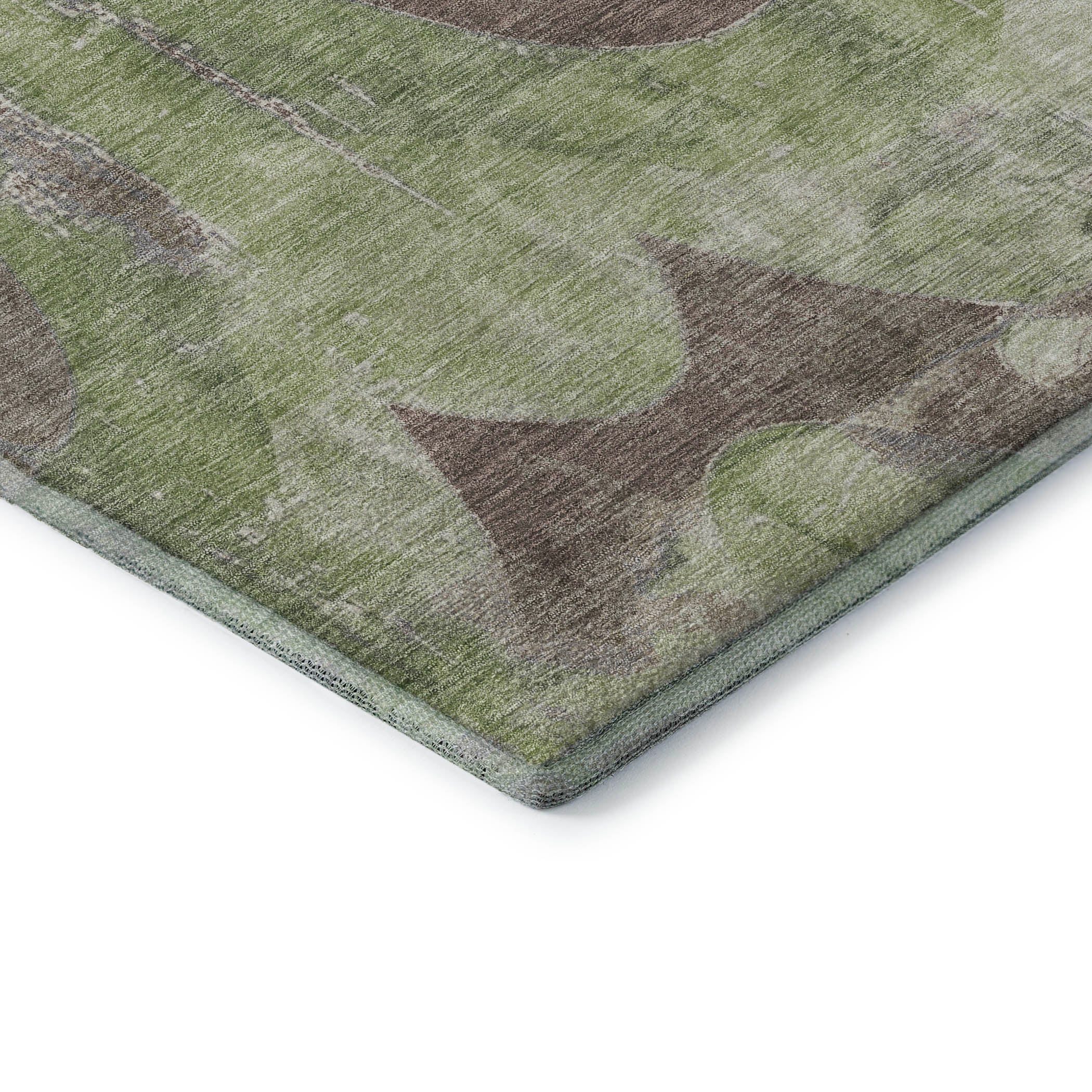 Sintra Machine Washable Transitional Aloe Green Rug 1'8" x 2'6" #shape_Rectangle