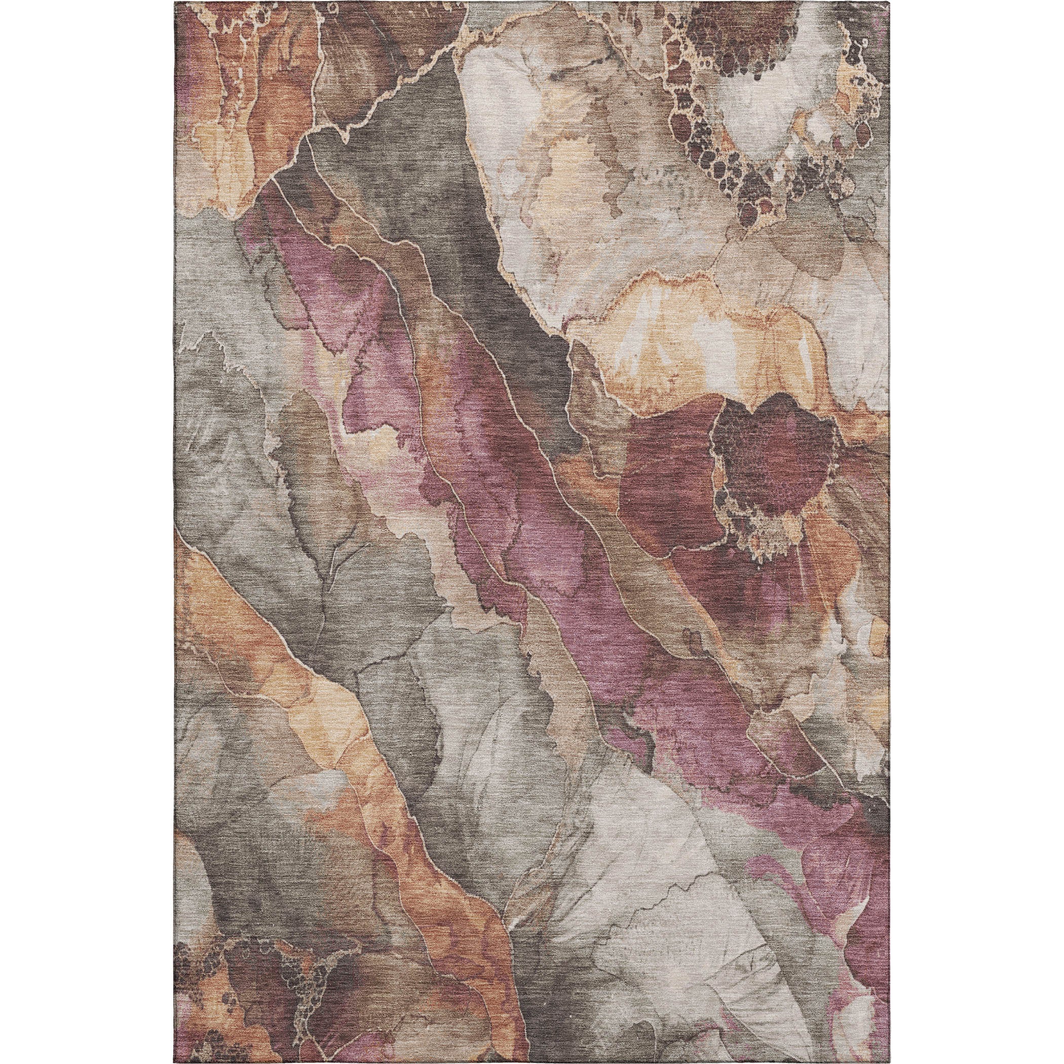 Lima Machine Washable Transitional Khaki Brown Rug 2'6" x 3'10" #shape_Rectangle