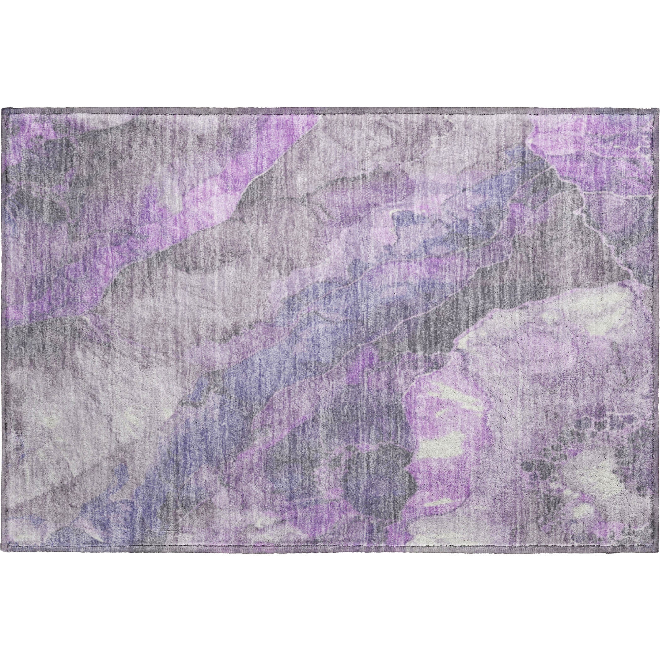 Lima Machine Washable Transitional Purple Rug 1'8" x 2'6" #shape_Rectangle