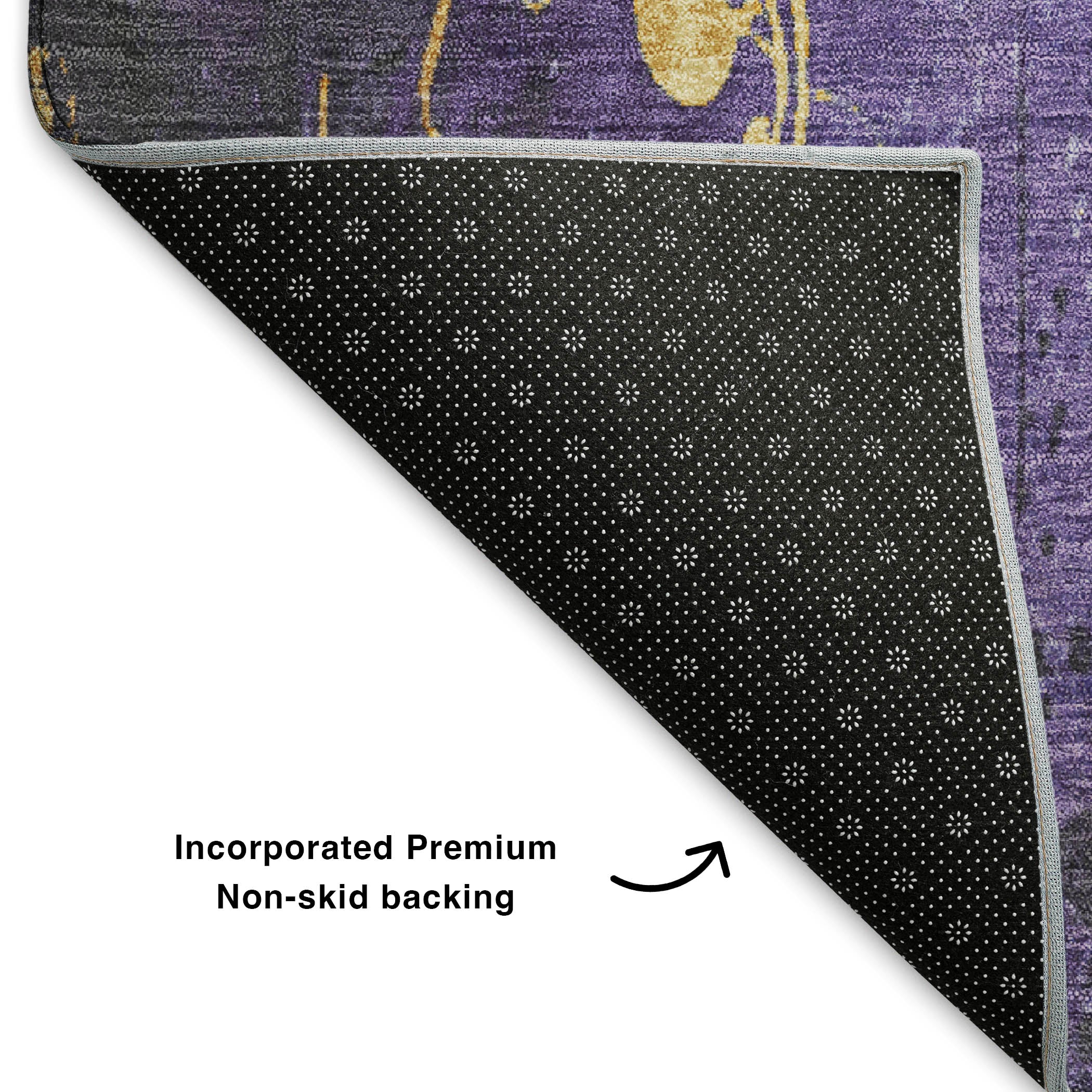 Queenstown Machine Washable Transitional Purple Rug 1'8" x 2'6" #shape_Rectangle