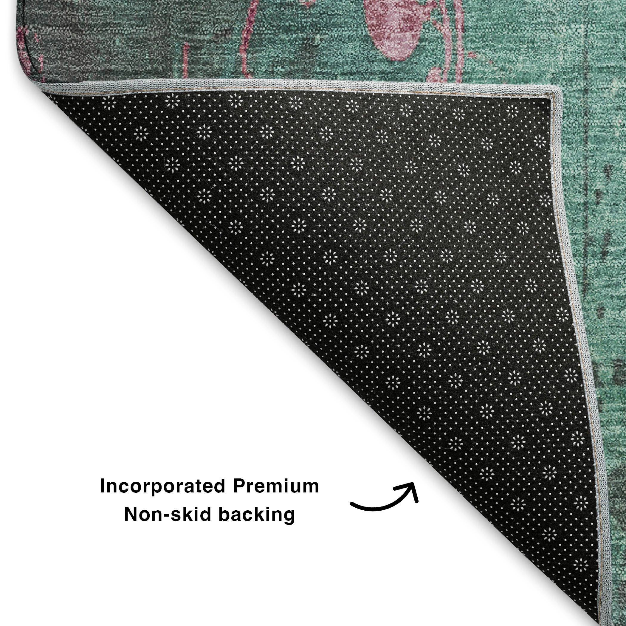 Queenstown Machine Washable Transitional Seafoam Blue Rug 1'8" x 2'6" #shape_Rectangle