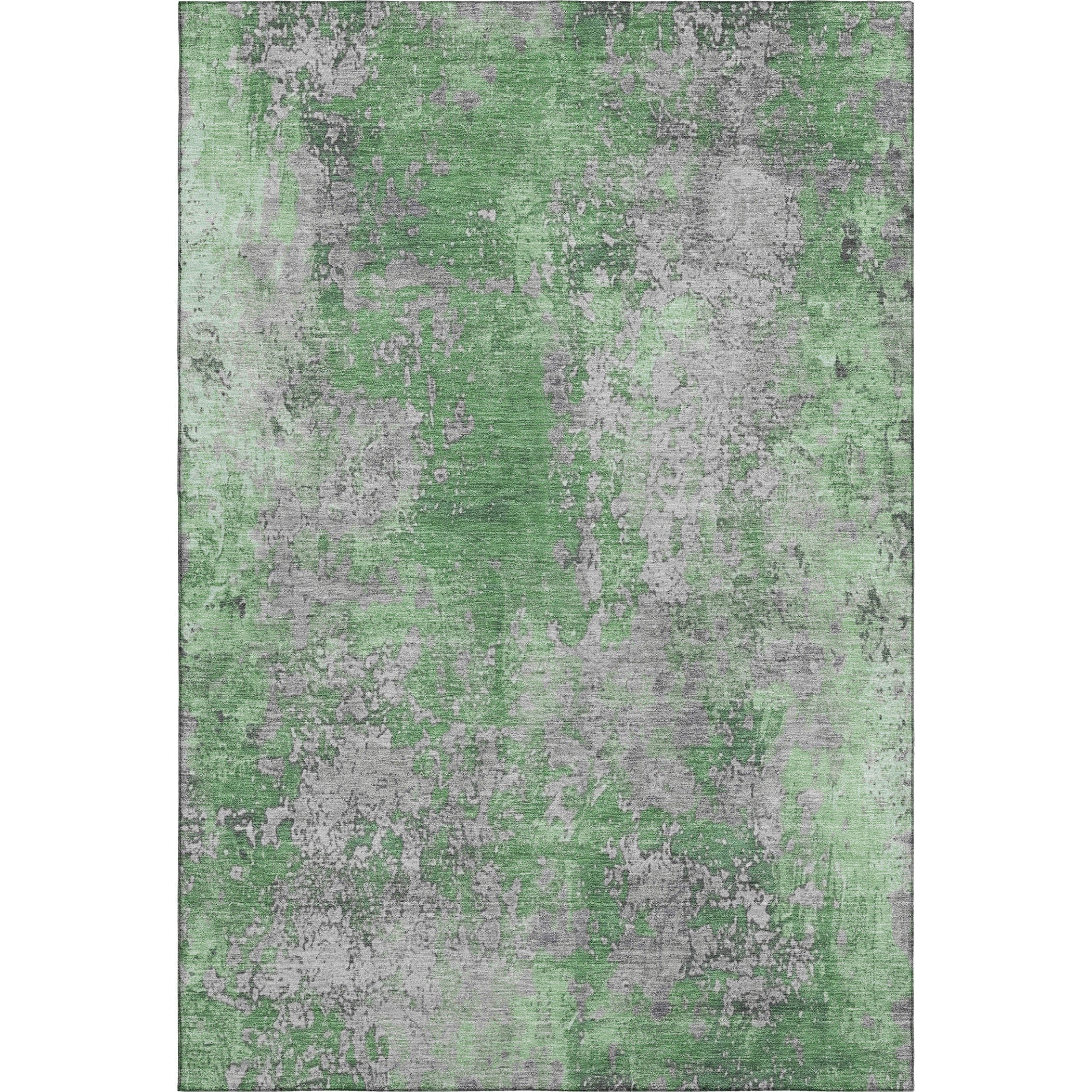 Salzburg Machine Washable Transitional Green Rug 2'6" x 3'10" #shape_Rectangle