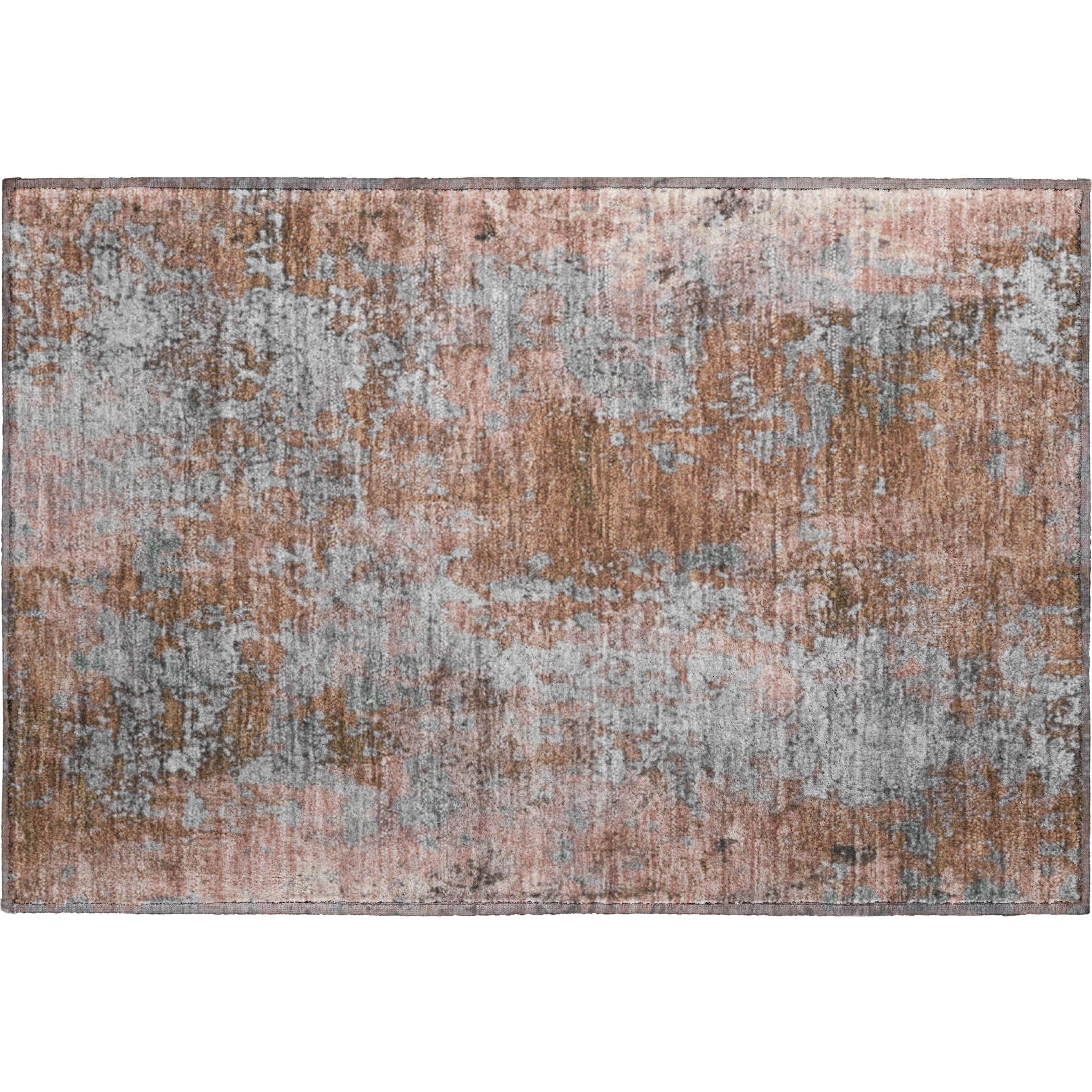 Salzburg Machine Washable Transitional Paprika Orange Rug 1'8" x 2'6" #shape_Rectangle
