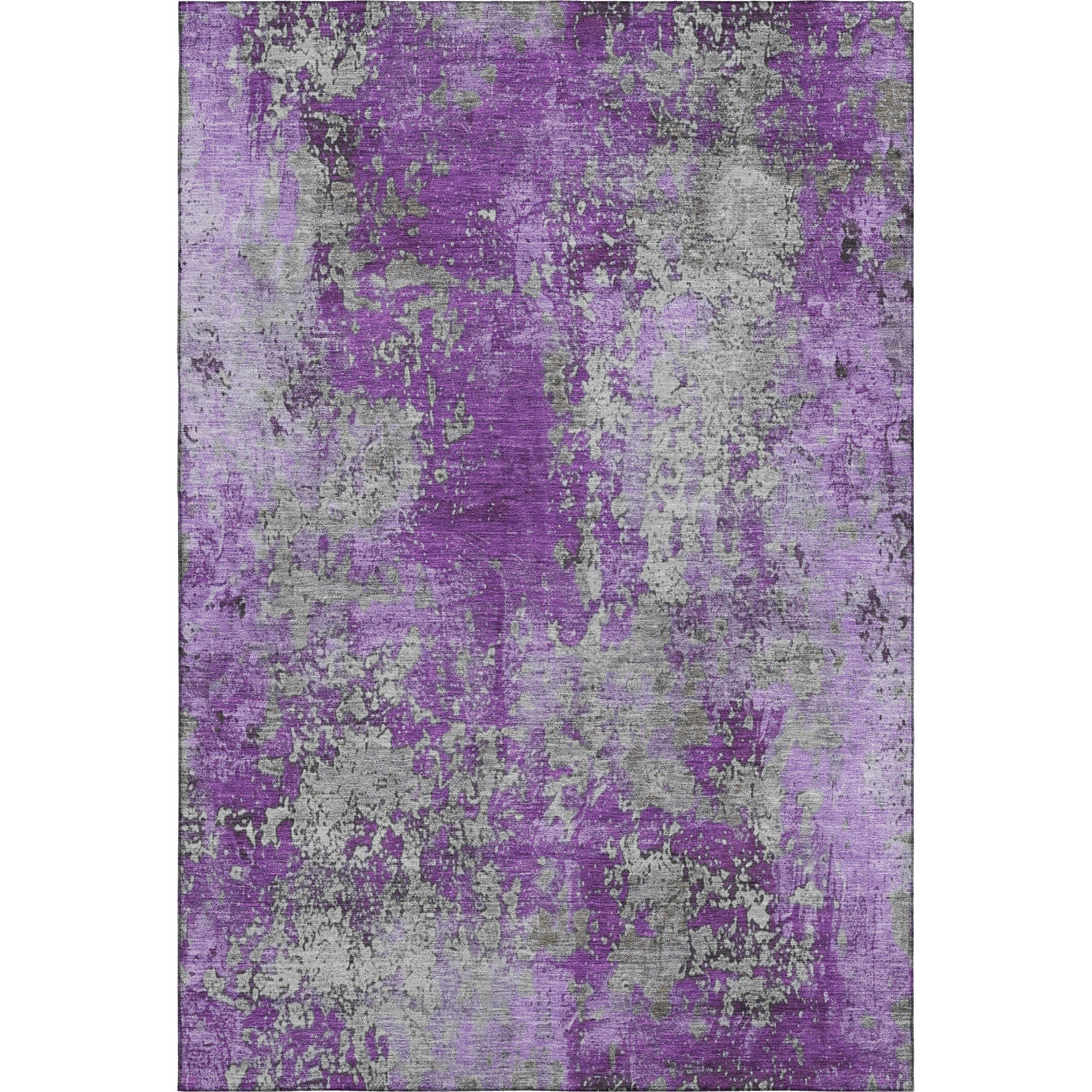 Salzburg Machine Washable Transitional Purple Rug 2'6" x 3'10" #shape_Rectangle