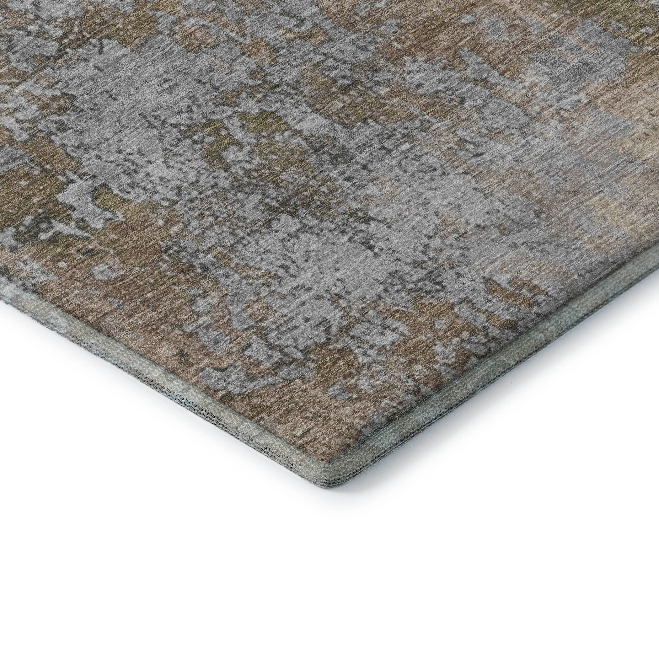 Salzburg Machine Washable Transitional Taupe Brown Rug 1'8" x 2'6" #shape_Rectangle