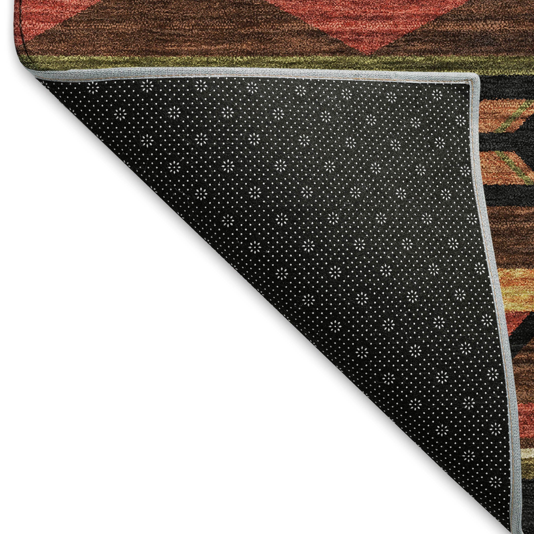 Montevideo Machine Washable Southwest Brown Rug 1'8" x 2'6" #shape_Rectangle