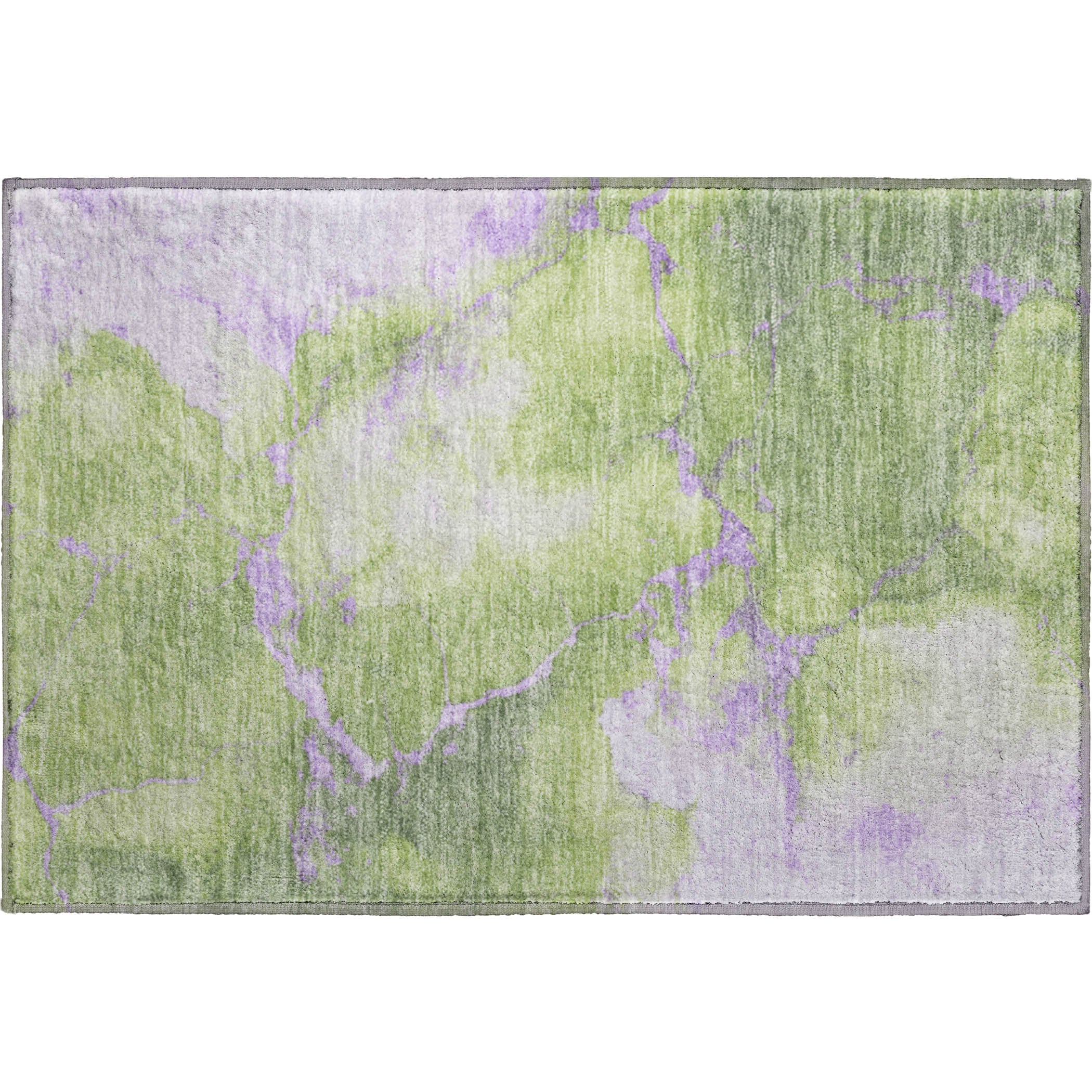 Athens Machine Washable Transitional Aloe Green Rug 1'8" x 2'6" #shape_Rectangle