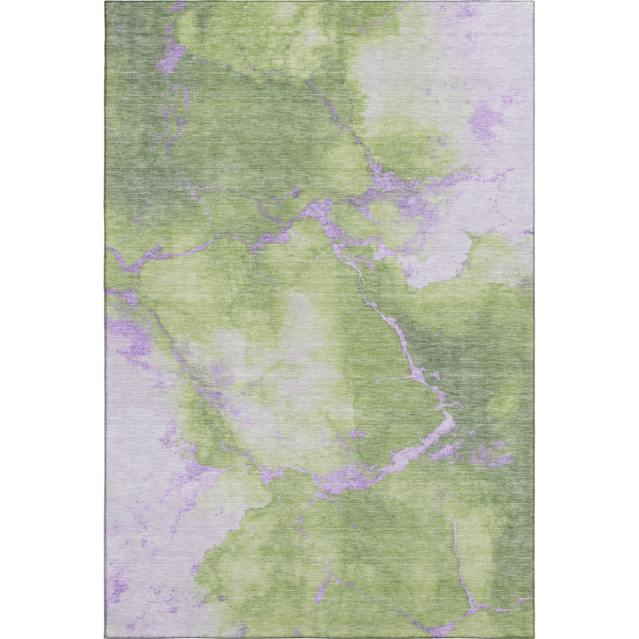 Athens Machine Washable Transitional Aloe Green Rug 2'6" x 3'10" #shape_Rectangle