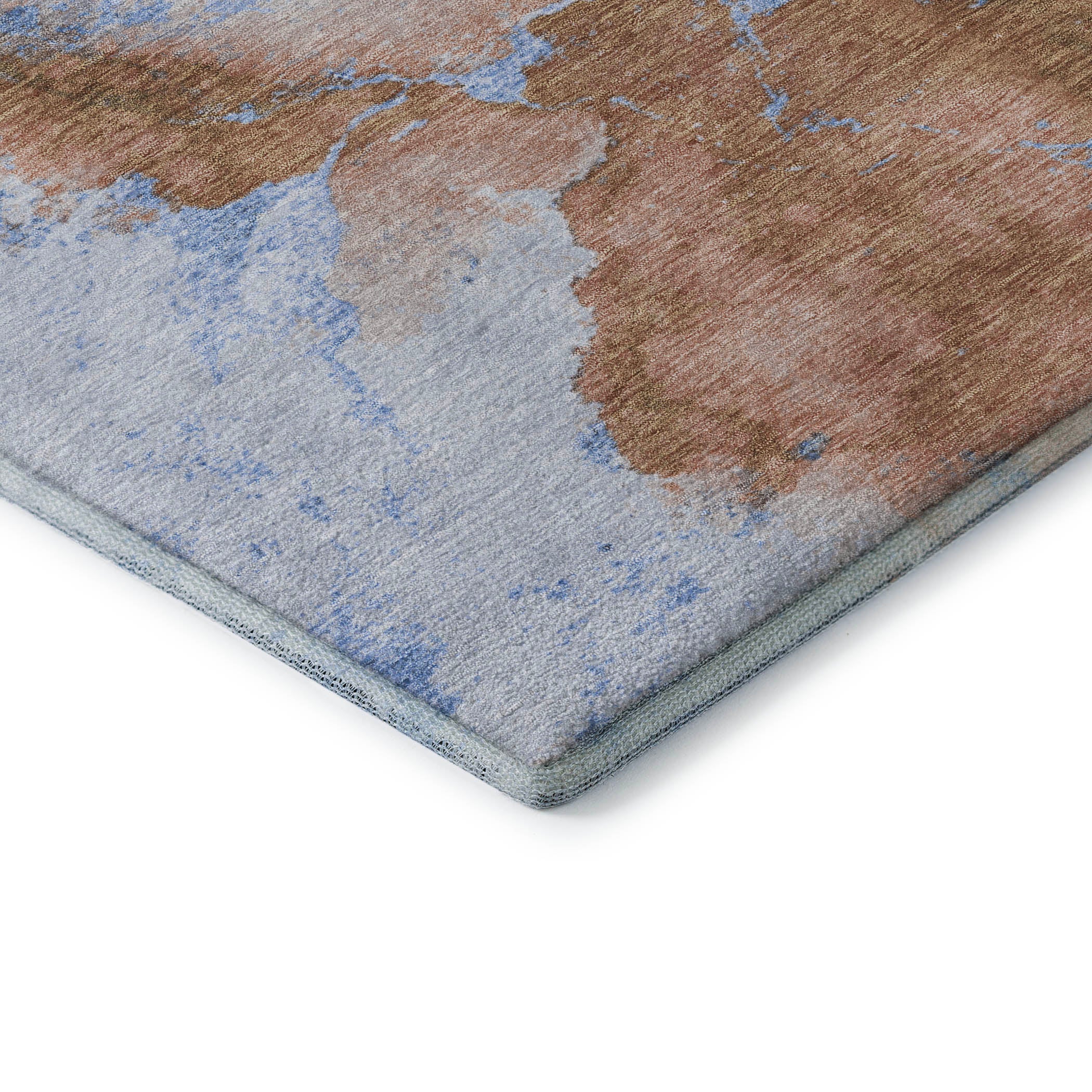 Athens Machine Washable Transitional Terracotta Orange Rug 1'8" x 2'6" #shape_Rectangle