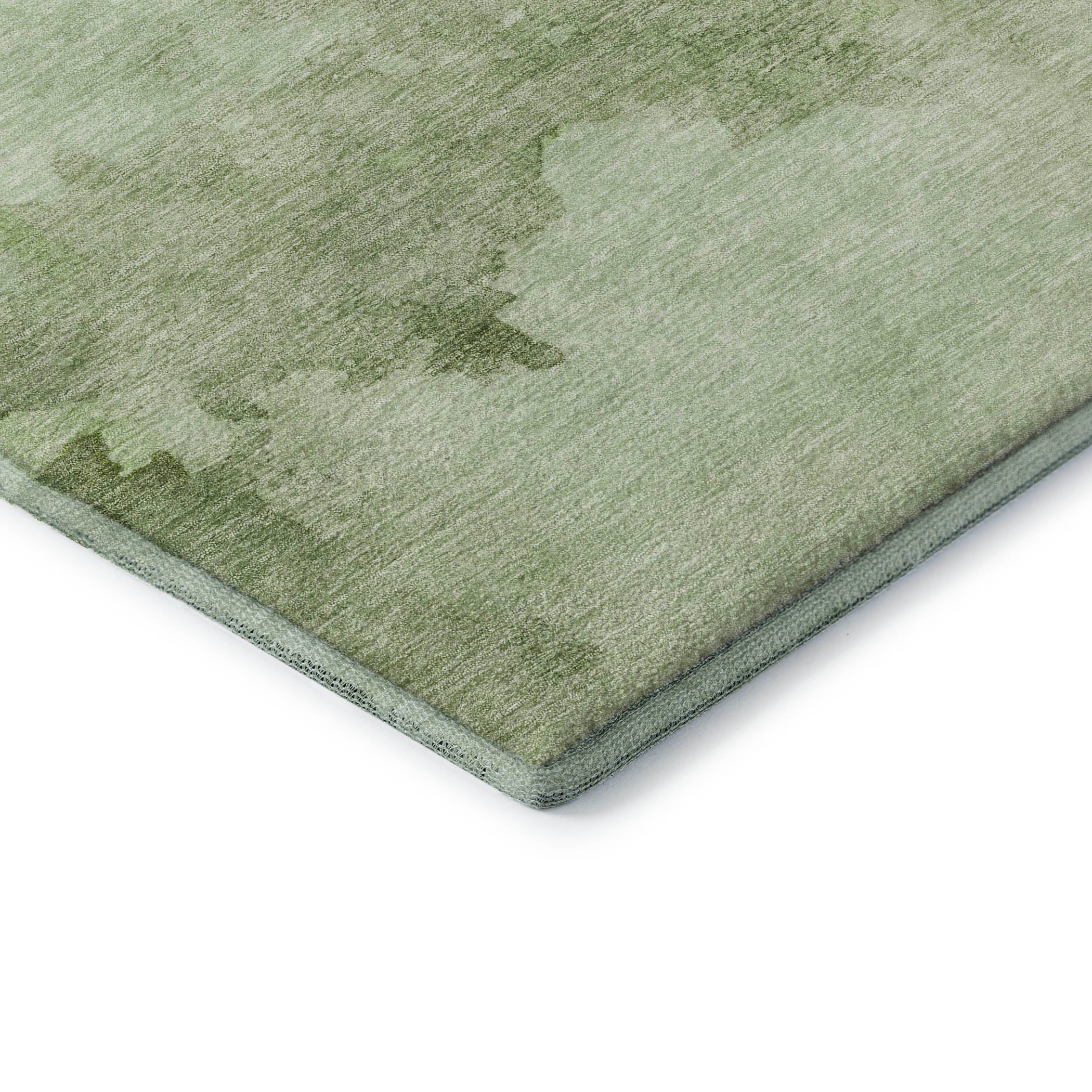 Florence Machine Washable Transitional Aloe Green Rug 1'8" x 2'6" #shape_Rectangle