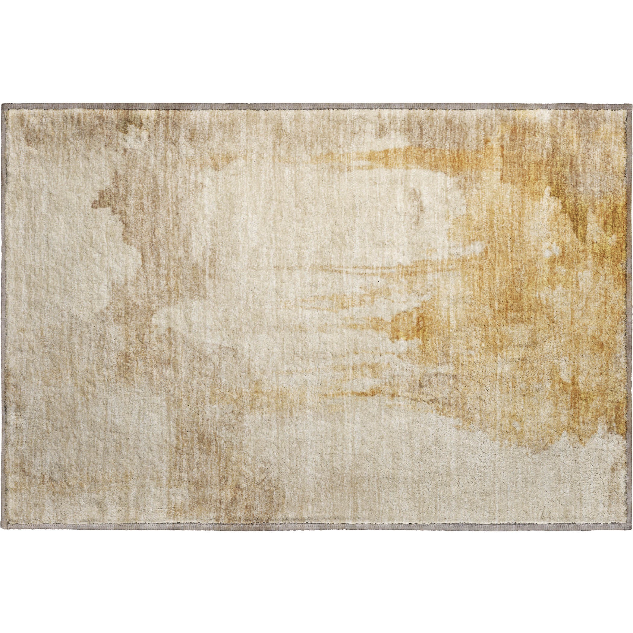 Florence Machine Washable Transitional Gold Rug 1'8" x 2'6" #shape_Rectangle